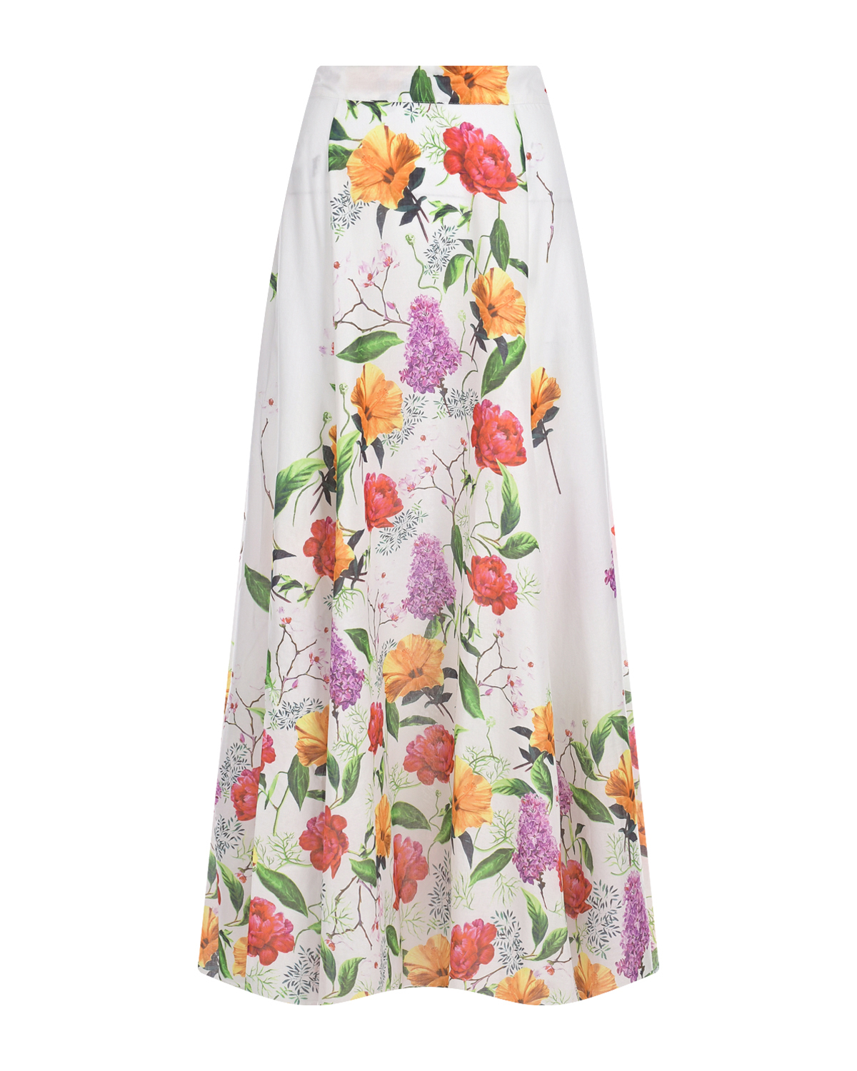 Белая юбка макси с цветочным принтом Charo Ruiz, размер 42