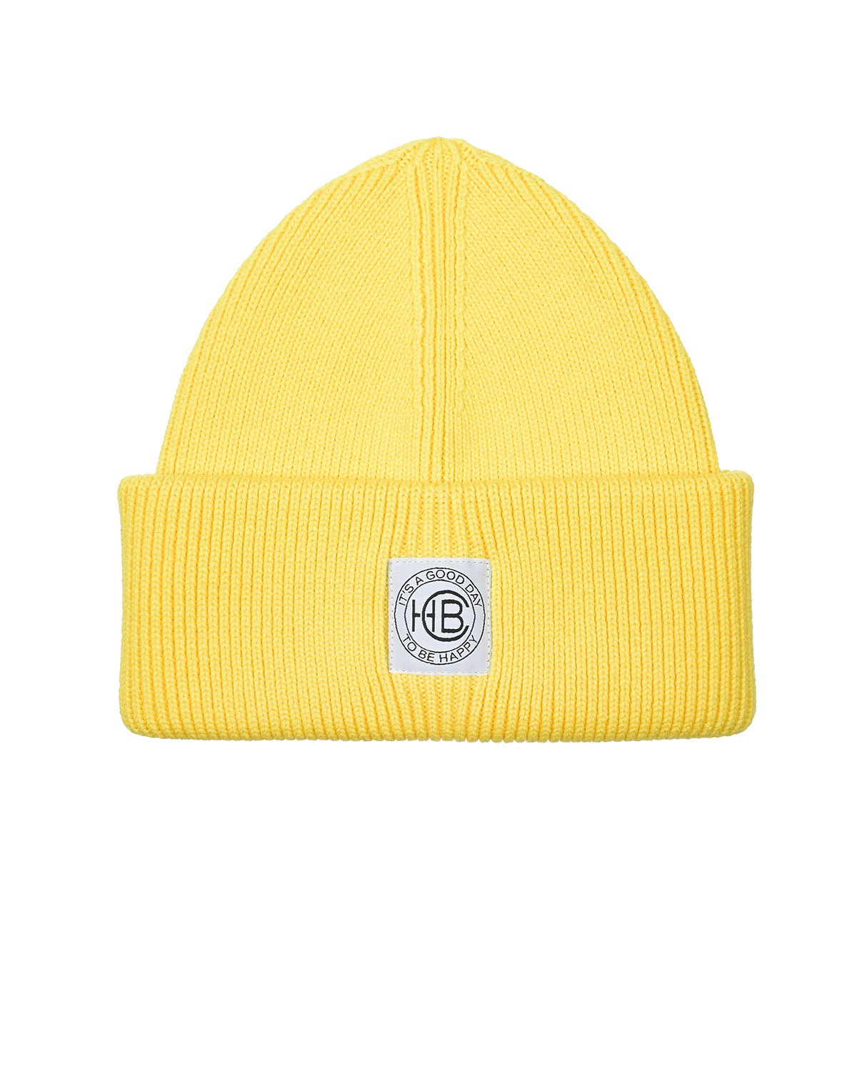 Желтая шапка с нашивкой Chobi, размер 55, цвет желтый