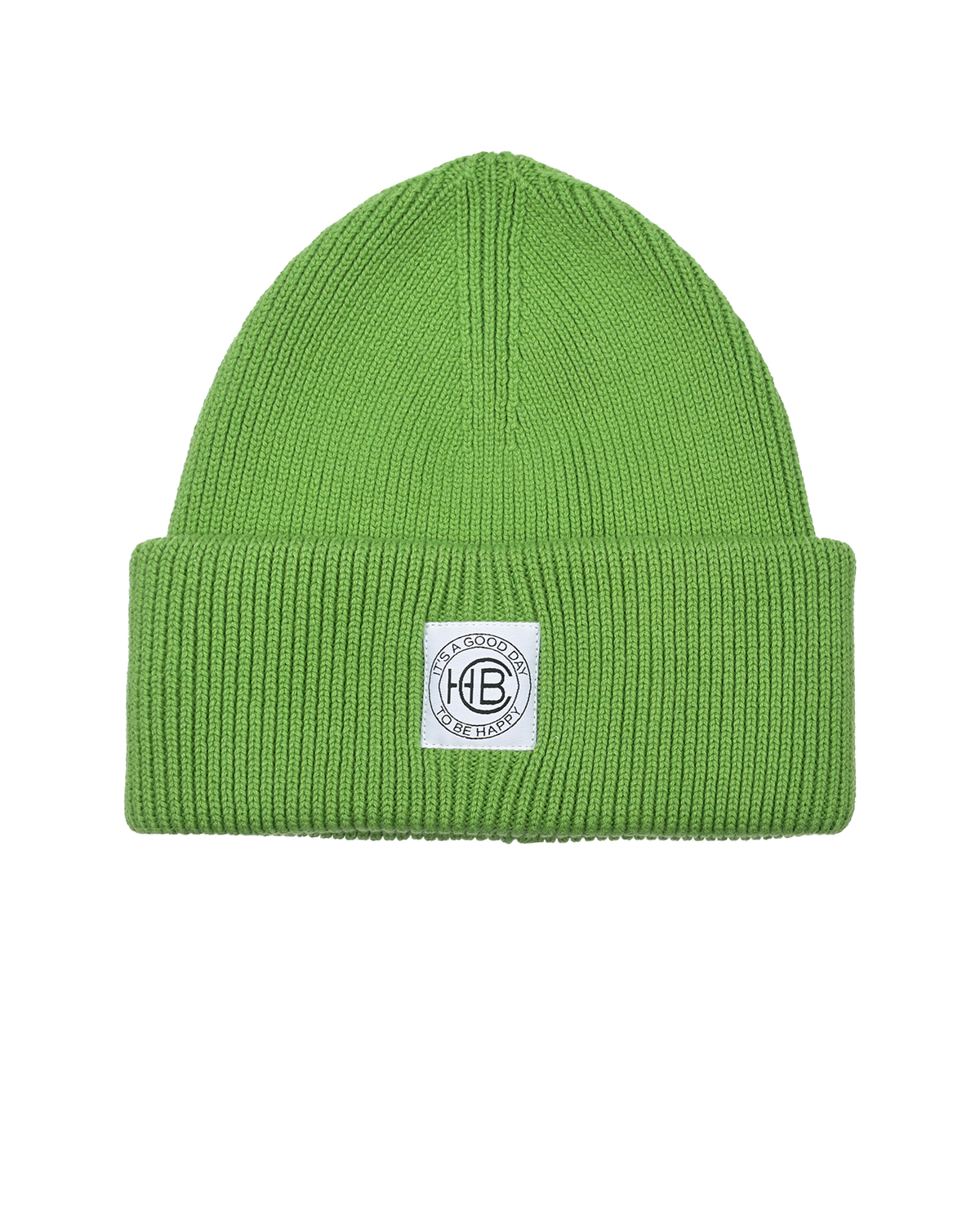 Зеленая шапка с отворотом Chobi светло зеленая шапка с нашивкой смайл il trenino