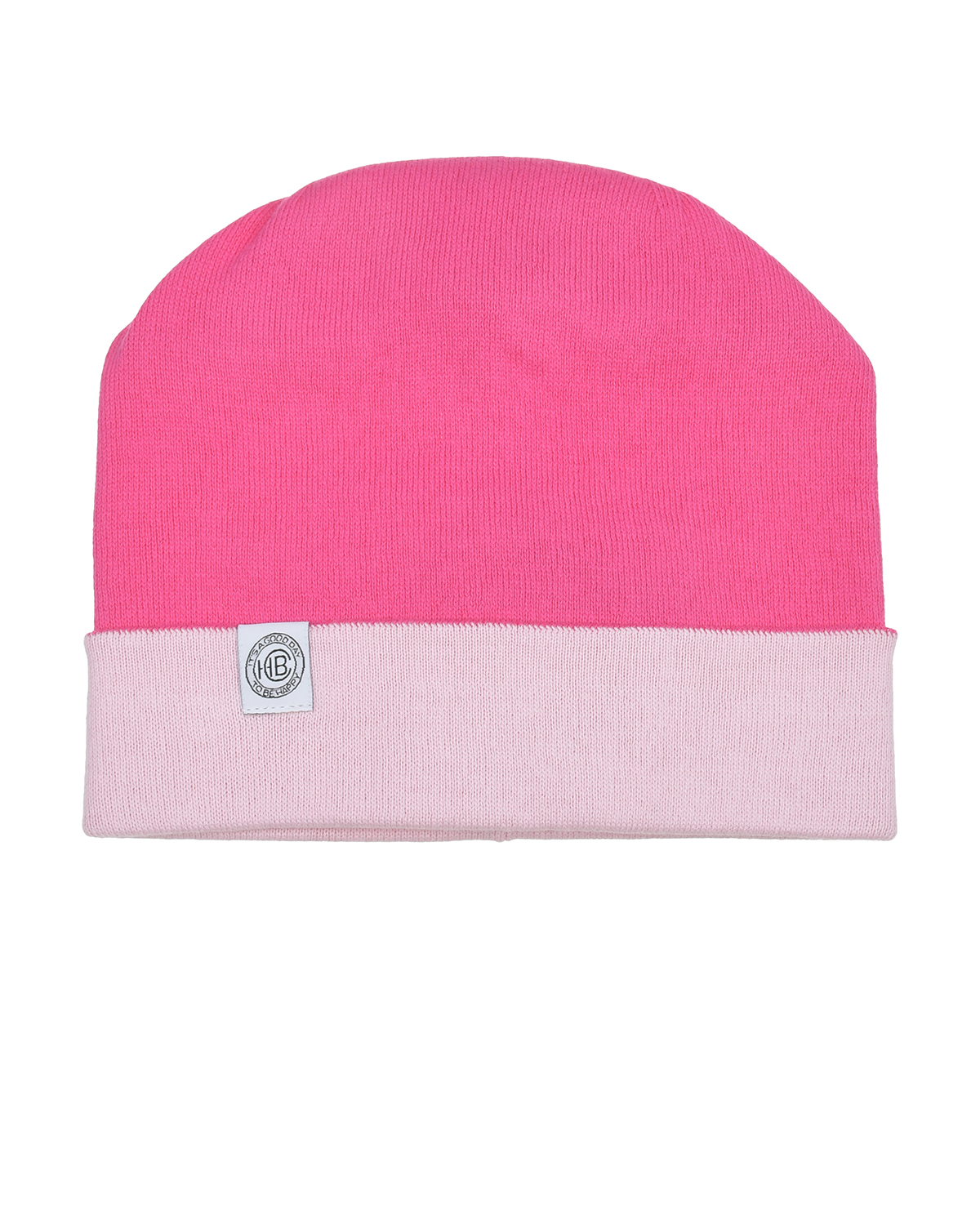 Розовая шапка с отворотом Chobi