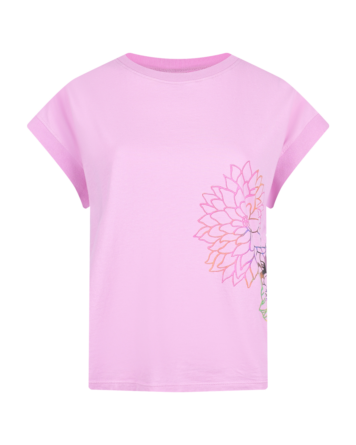 Розовая футболка с принтом "Goddes" Deha, размер 40, цвет розовый - фото 1