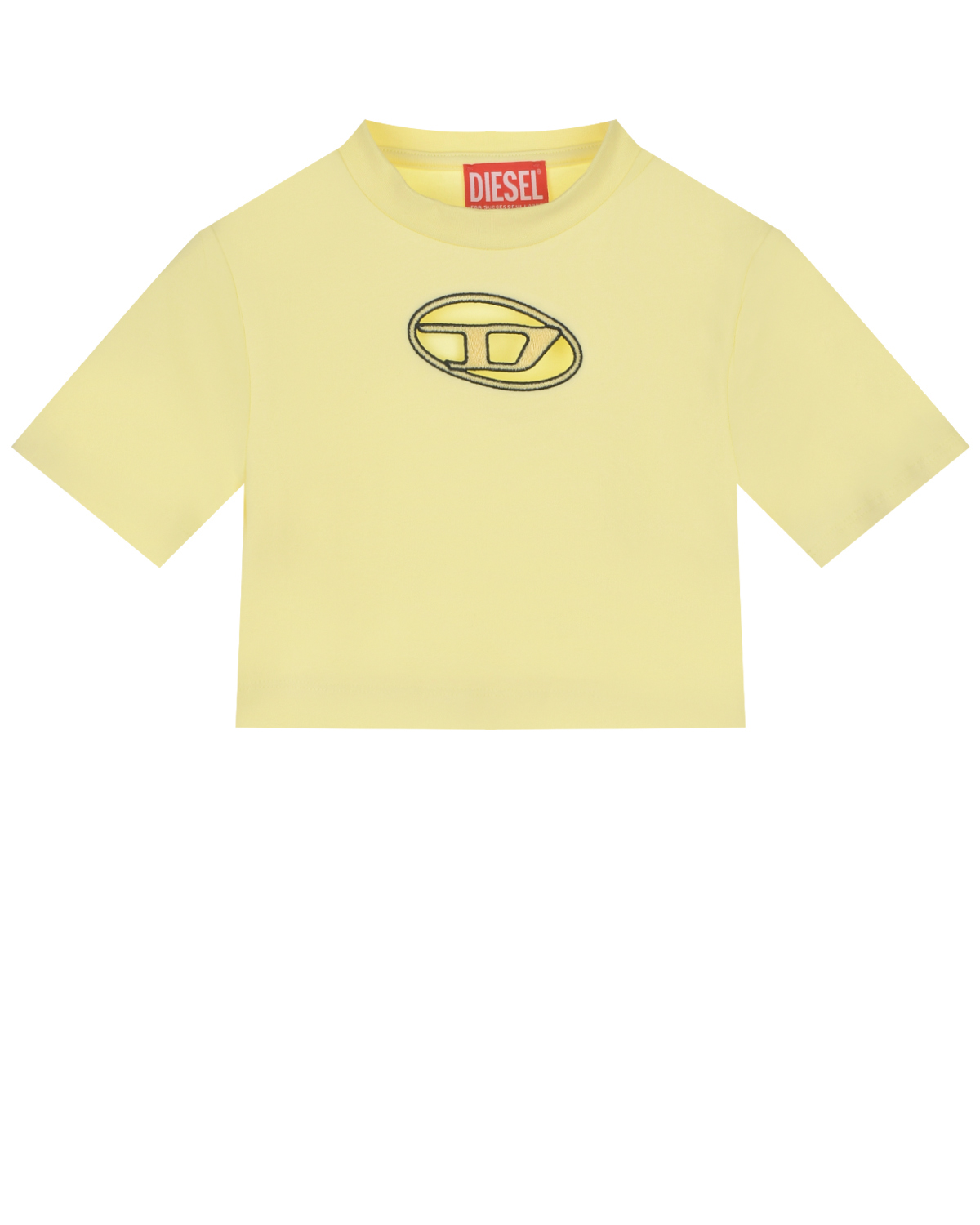 Желтая футболка с лого Diesel, размер 116, цвет желтый
