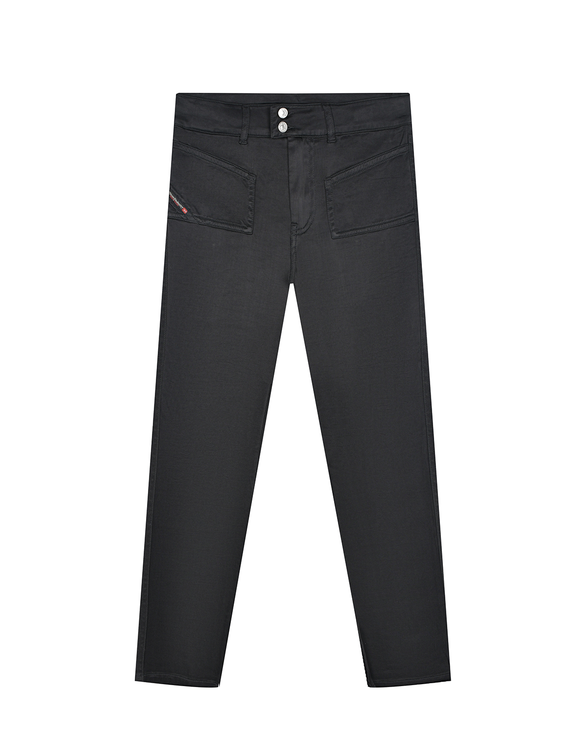 Черные брюки с накладными карманами Diesel, размер 164, цвет черный - фото 1