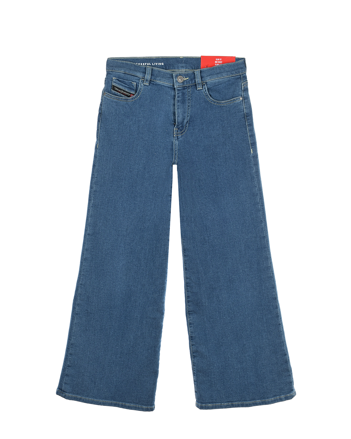 Синие джинсы клеш Diesel, размер 176, цвет синий