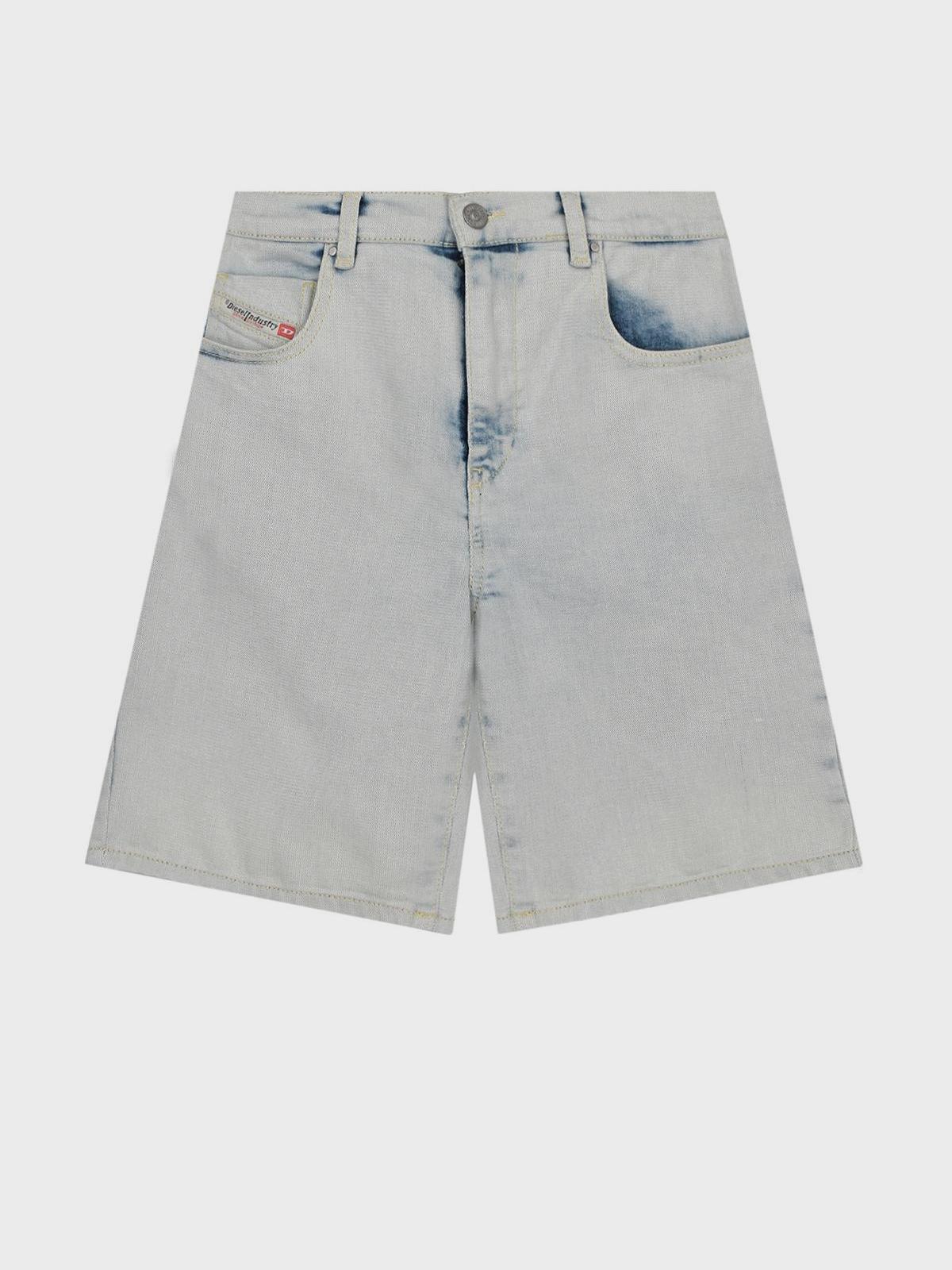 Голубые джинсовые бермуды Diesel