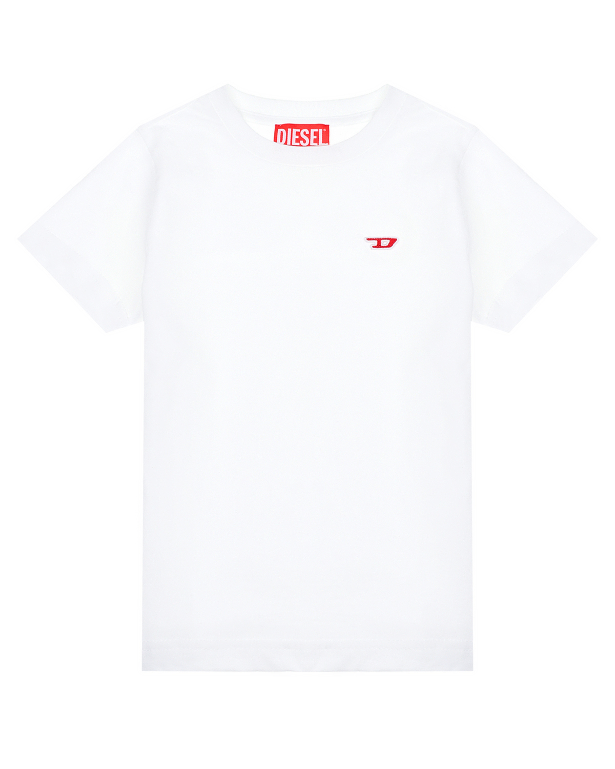 Белая футболка с красным лого Diesel велофляга stg ed bt19 750 мл без крышки белая с красным х61864