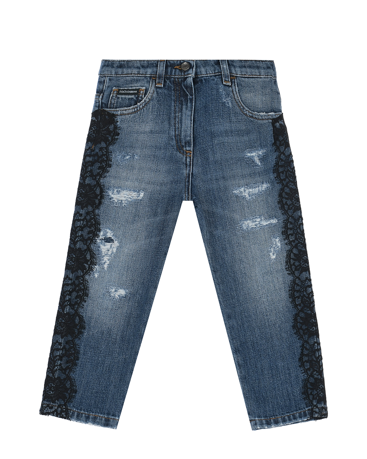 

Джинсы с кружевными лампасами Dolce&Gabbana, Синий, Джинсы с кружевными лампасами Dolce&Gabbana