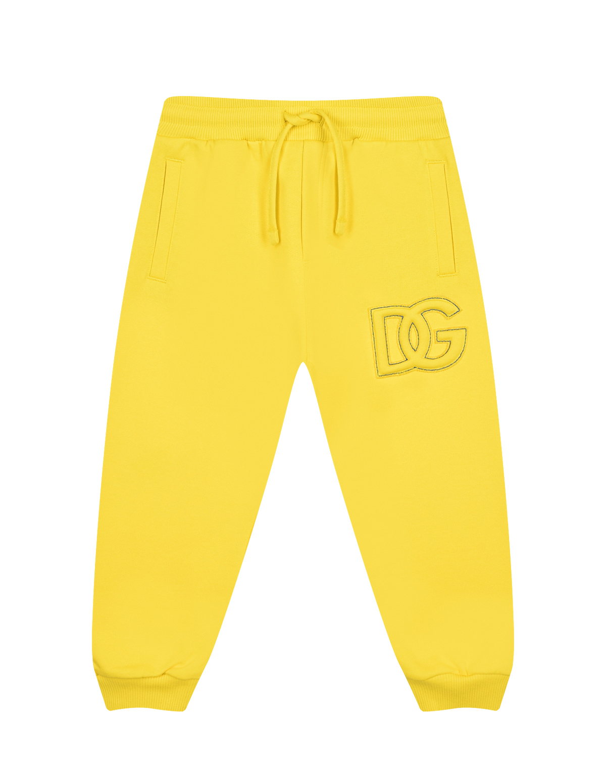 Желтые спортивные брюки с лого в тон Dolce&Gabbana брюки спортивные dolce