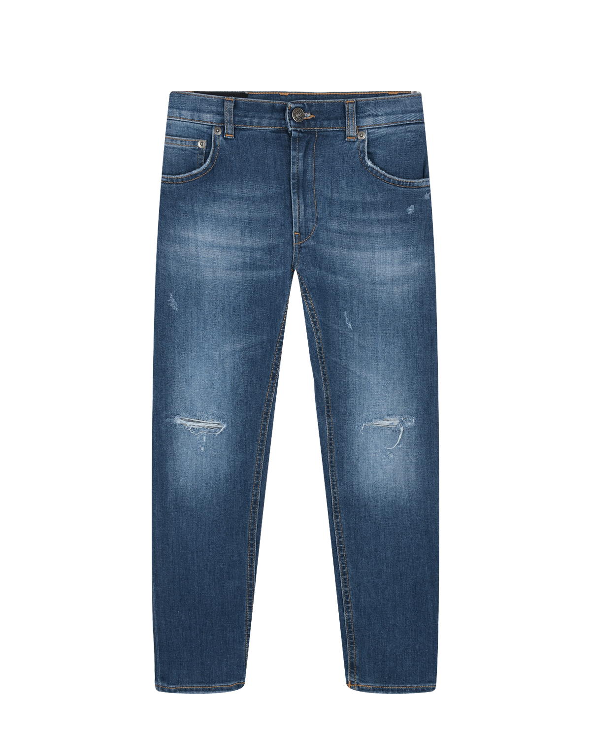 Синие джинсы с разрезами Dondup, размер 140, цвет синий