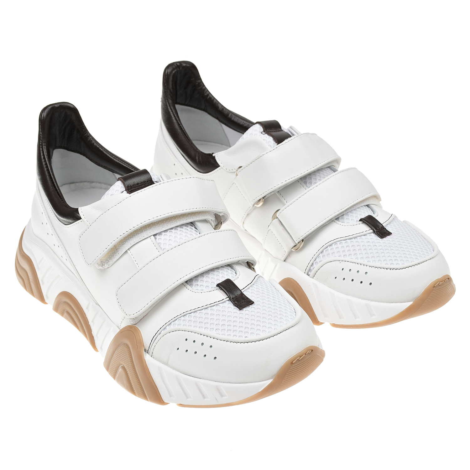 Белые кроссовки с застежками велкро Dorothee Schumacher белые кроссовки geox для девочки 35