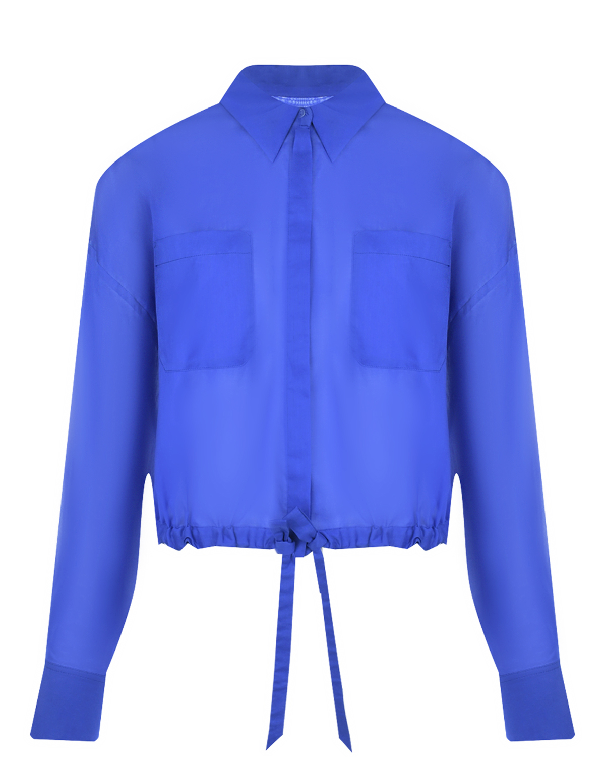 Синяя укороченная блузка Dorothee Schumacher