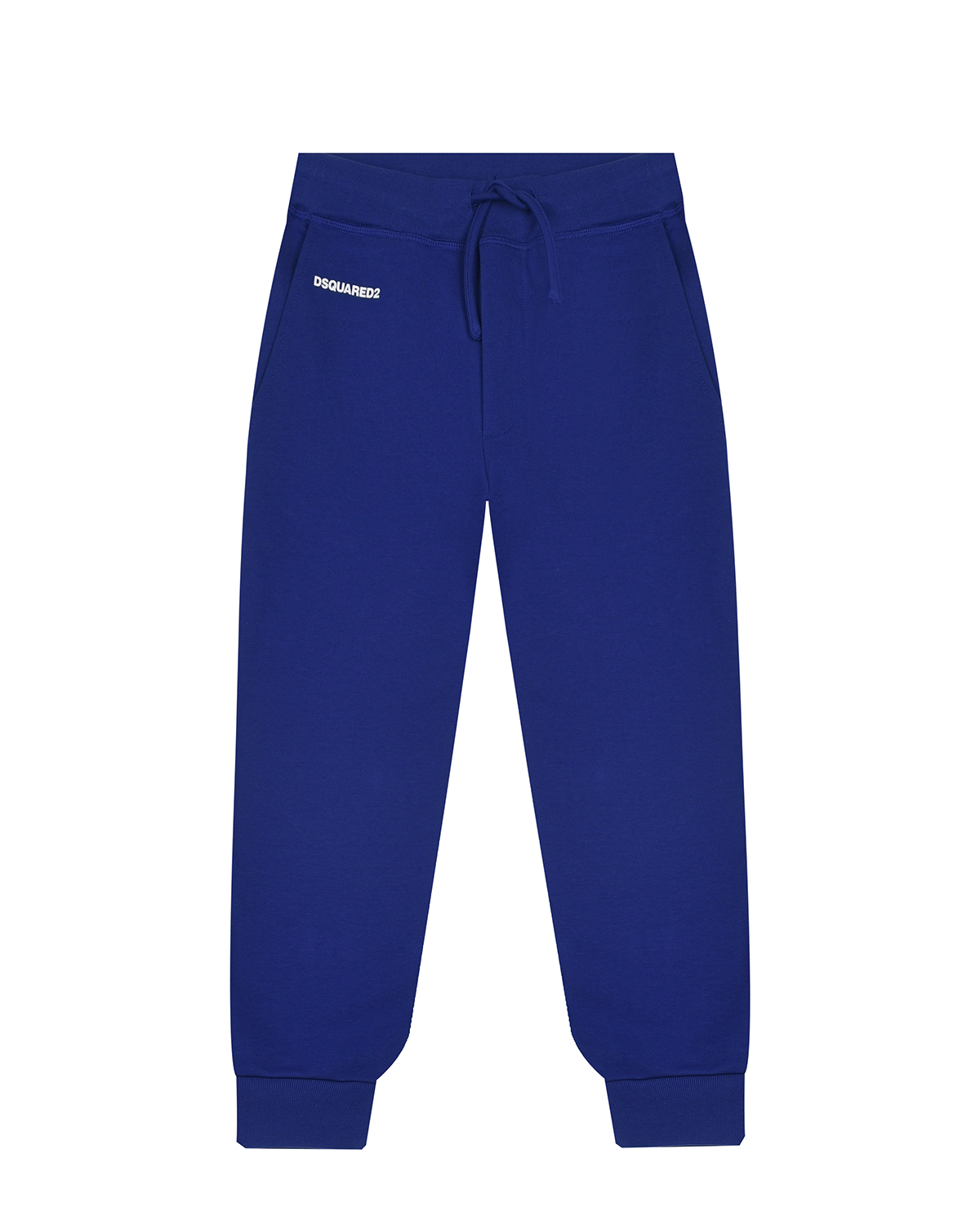 Синие спротивные брюки с белым лого Dsquared2 синие спортивные брюки с черным лого moschino