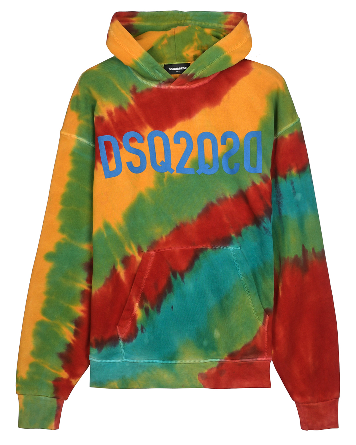 Толстовка-худи с принтом "tie-dye" Dsquared2