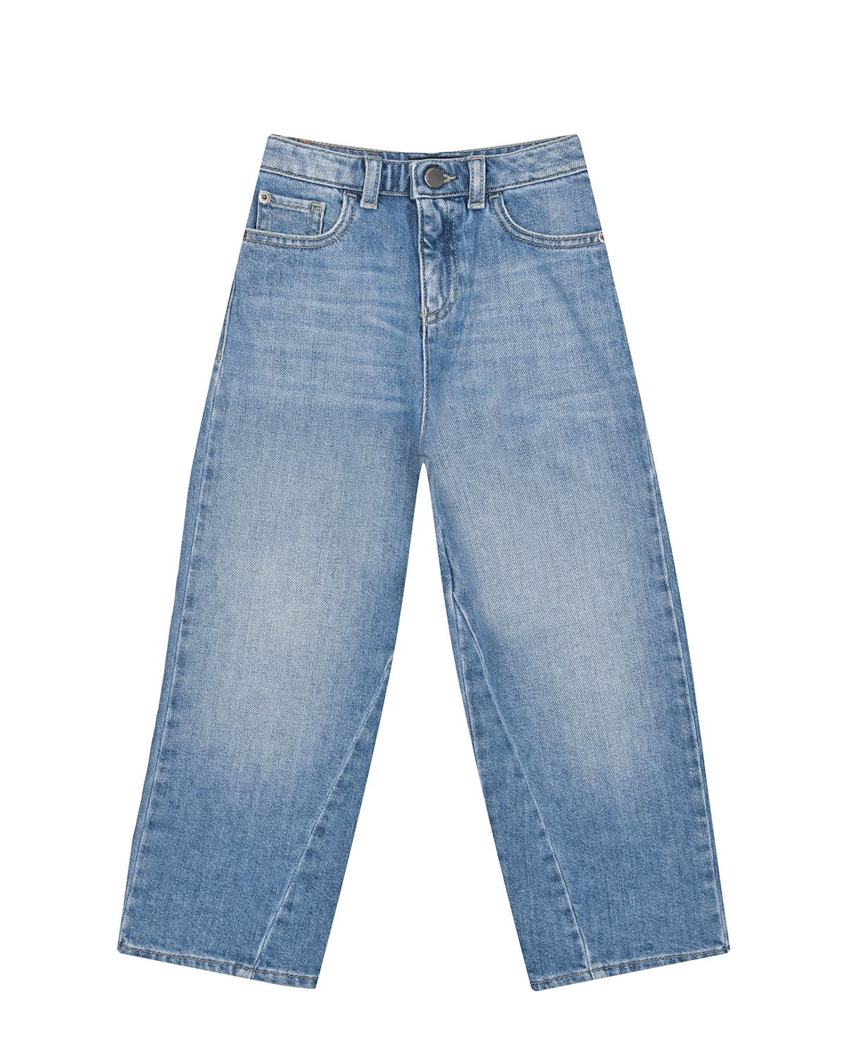 Голубые джинсы прямого кроя Emporio Armani