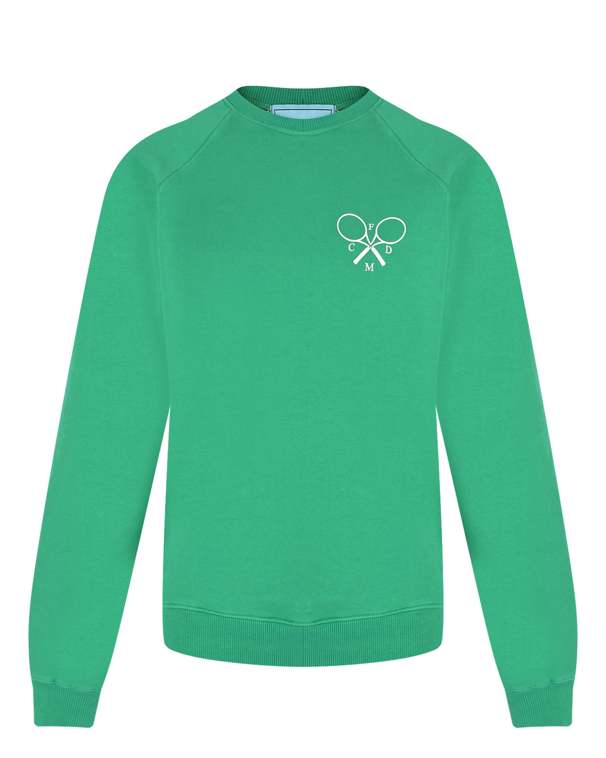 Зеленый свитшот с принтом "теннисные ракетки" Forte dei Marmi Couture