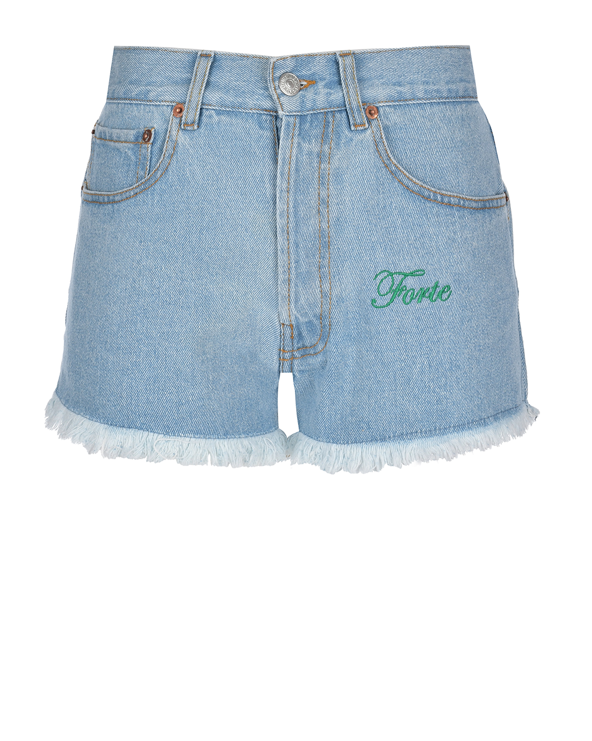 Джинсовые шорты с бахромой Forte dei Marmi Couture