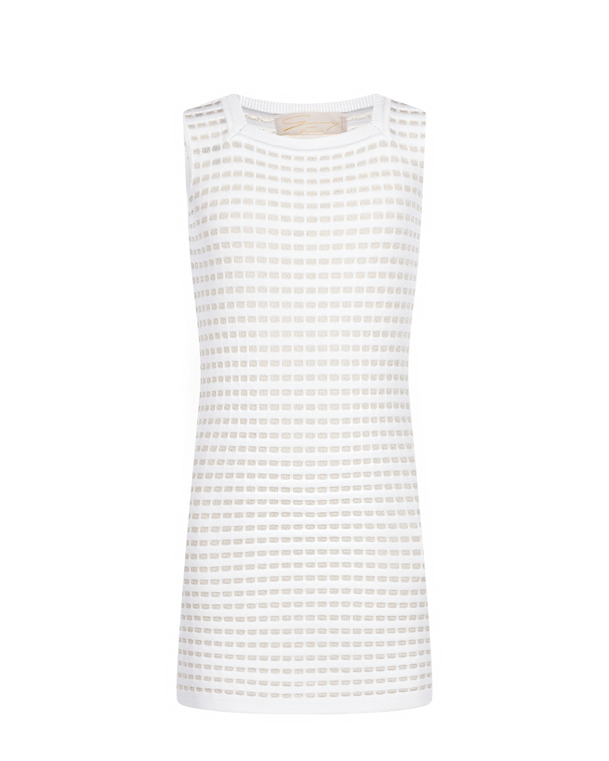 Белое трикотажное платье Genny, размер 152, цвет белый - фото 1