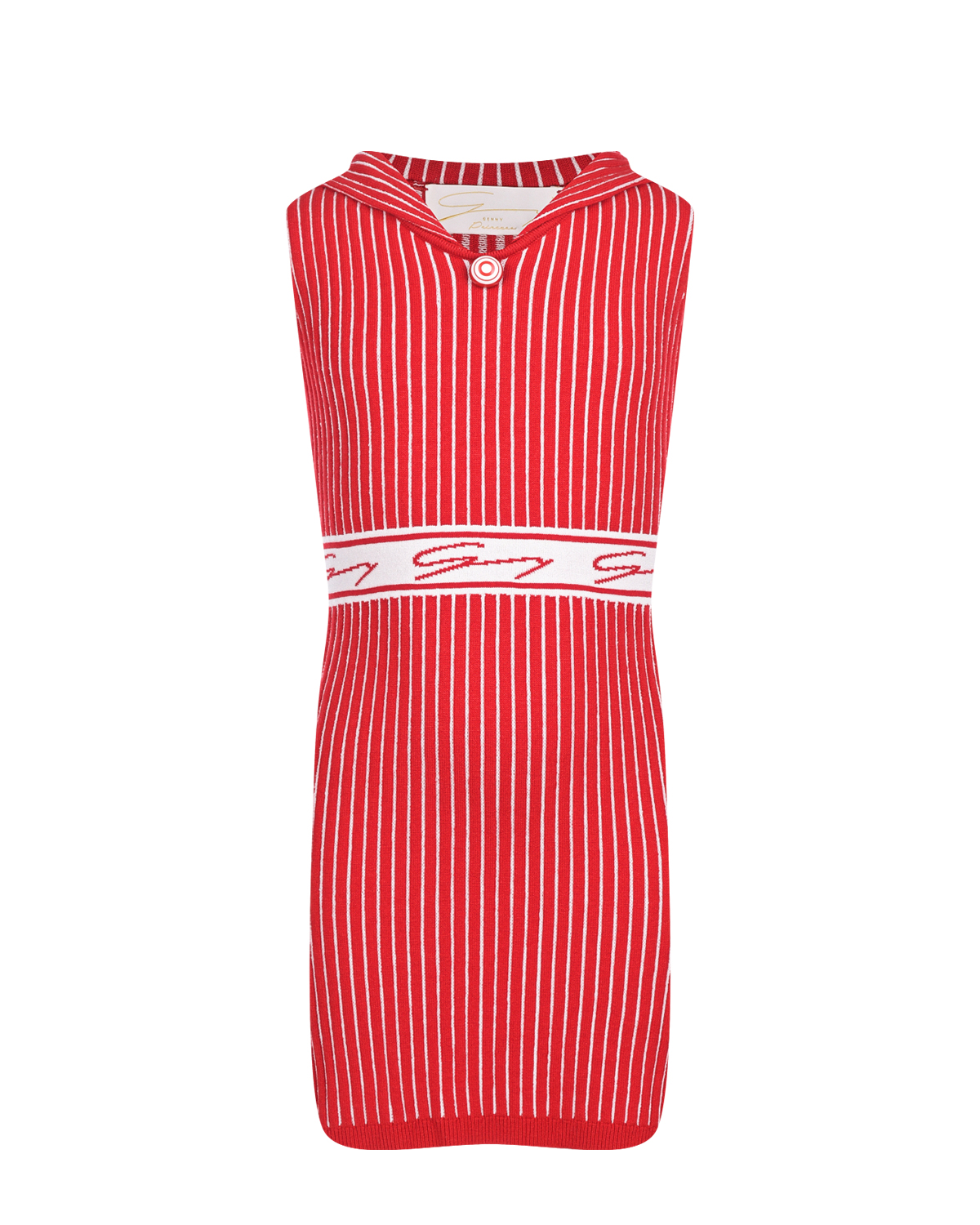 Красное платье в полоску Genny, размер 128, цвет красный - фото 1