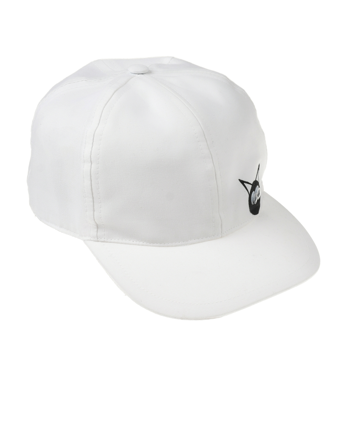 Белая кепка с декором "кот" Il Trenino, размер 52, цвет белый
