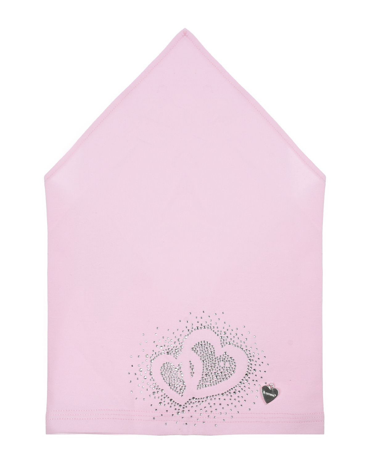 Розовая косынка с сердечками из стразов Il Trenino бирка на чемодан в виде сердца розовая