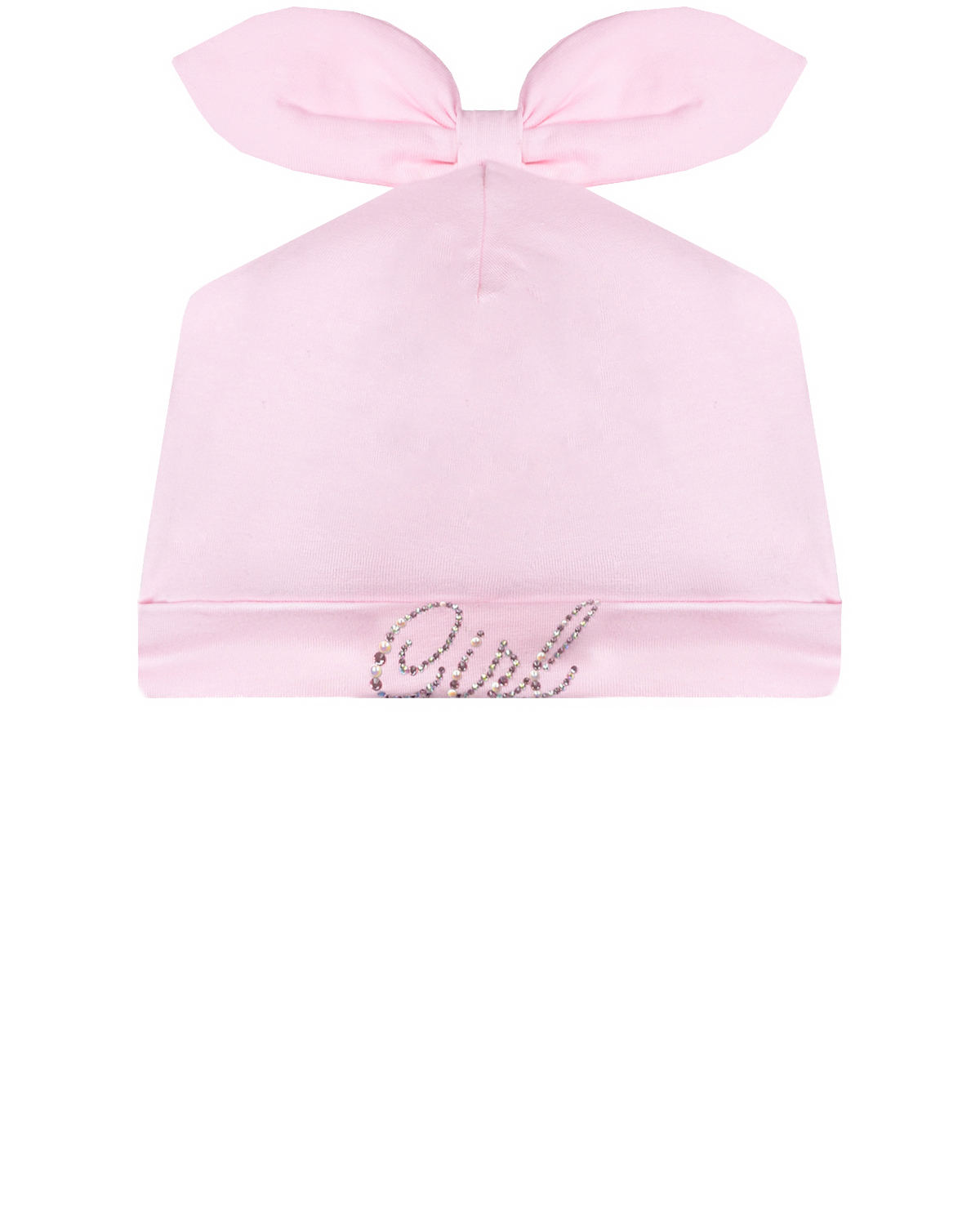 Розовая шапка с бантом Jan&Sofie хлопушка пневматическая boy or girl 30 см розовая