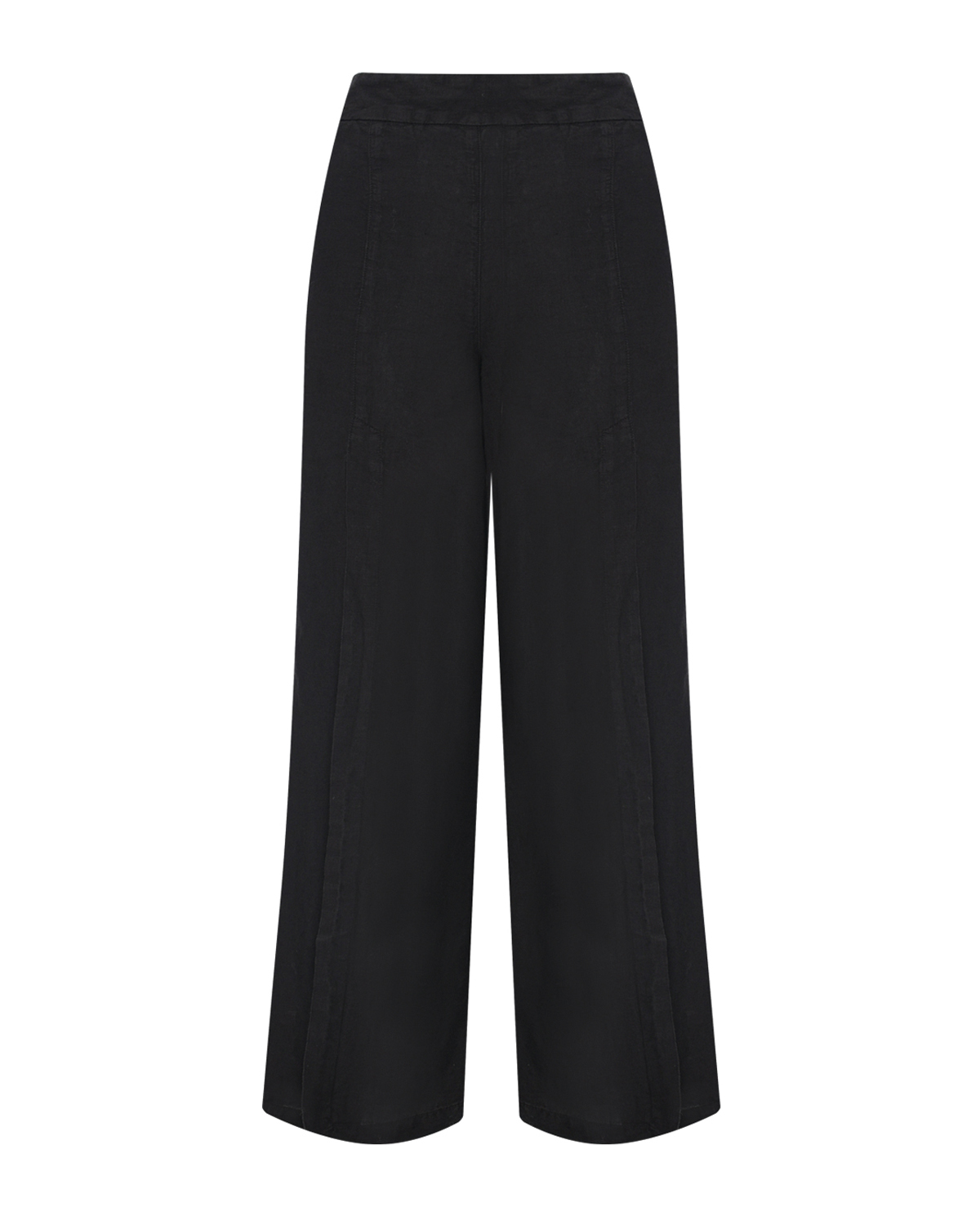 Черные брюки с накладными карманами 120% Lino, размер 42, цвет черный - фото 1