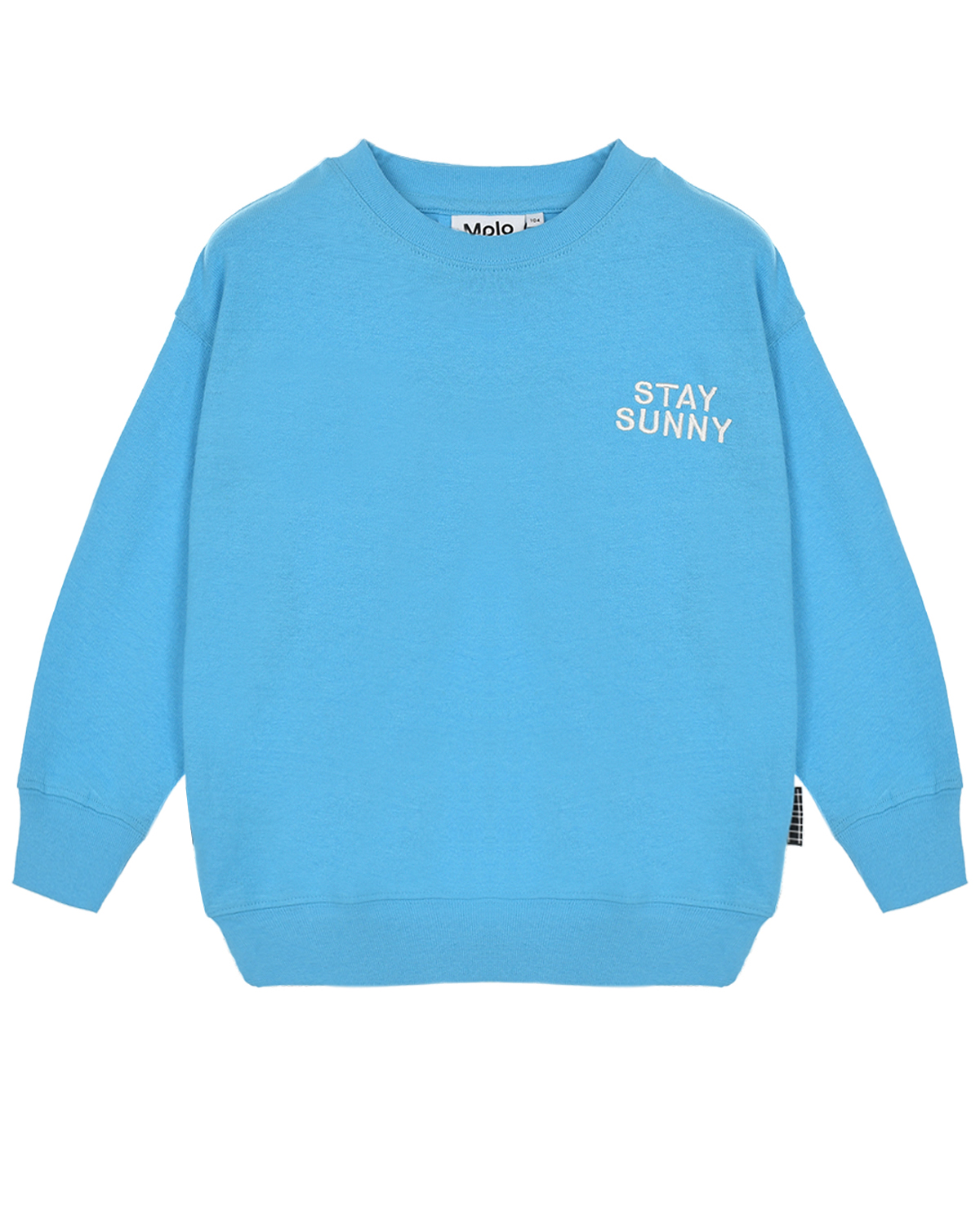 Голубой свитшот с надписью "Stay Sunny" Molo, размер 128 - фото 1