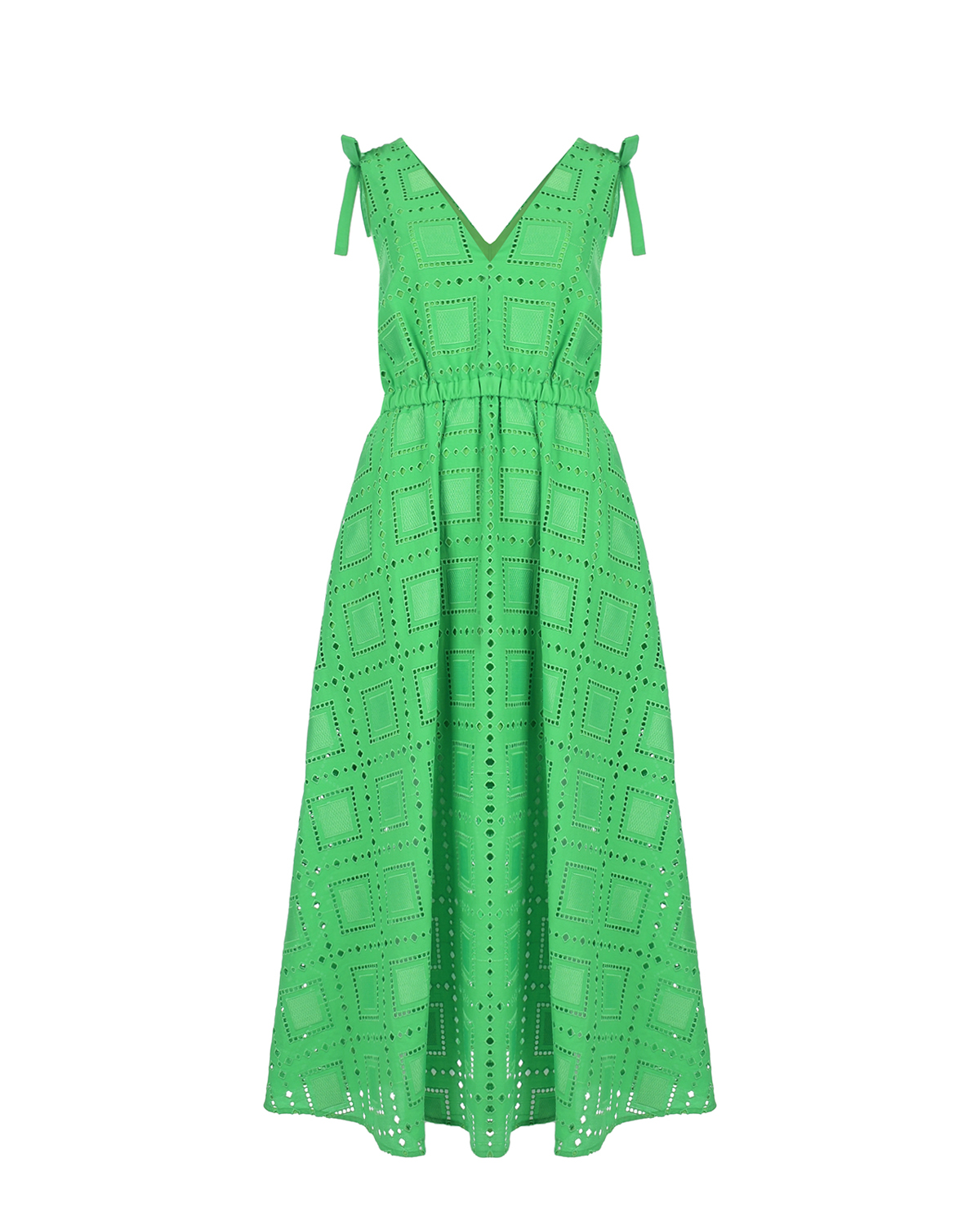 Зеленое платье без рукавов MSGM