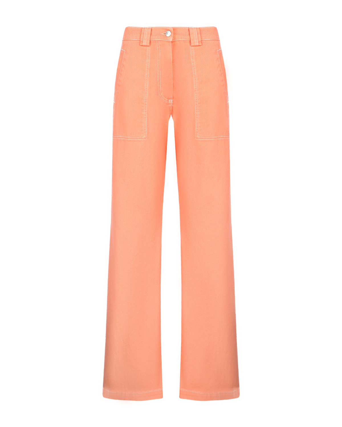 Оранжевые брюки с накладными карманами MSGM, размер 42, цвет оранжевый - фото 1