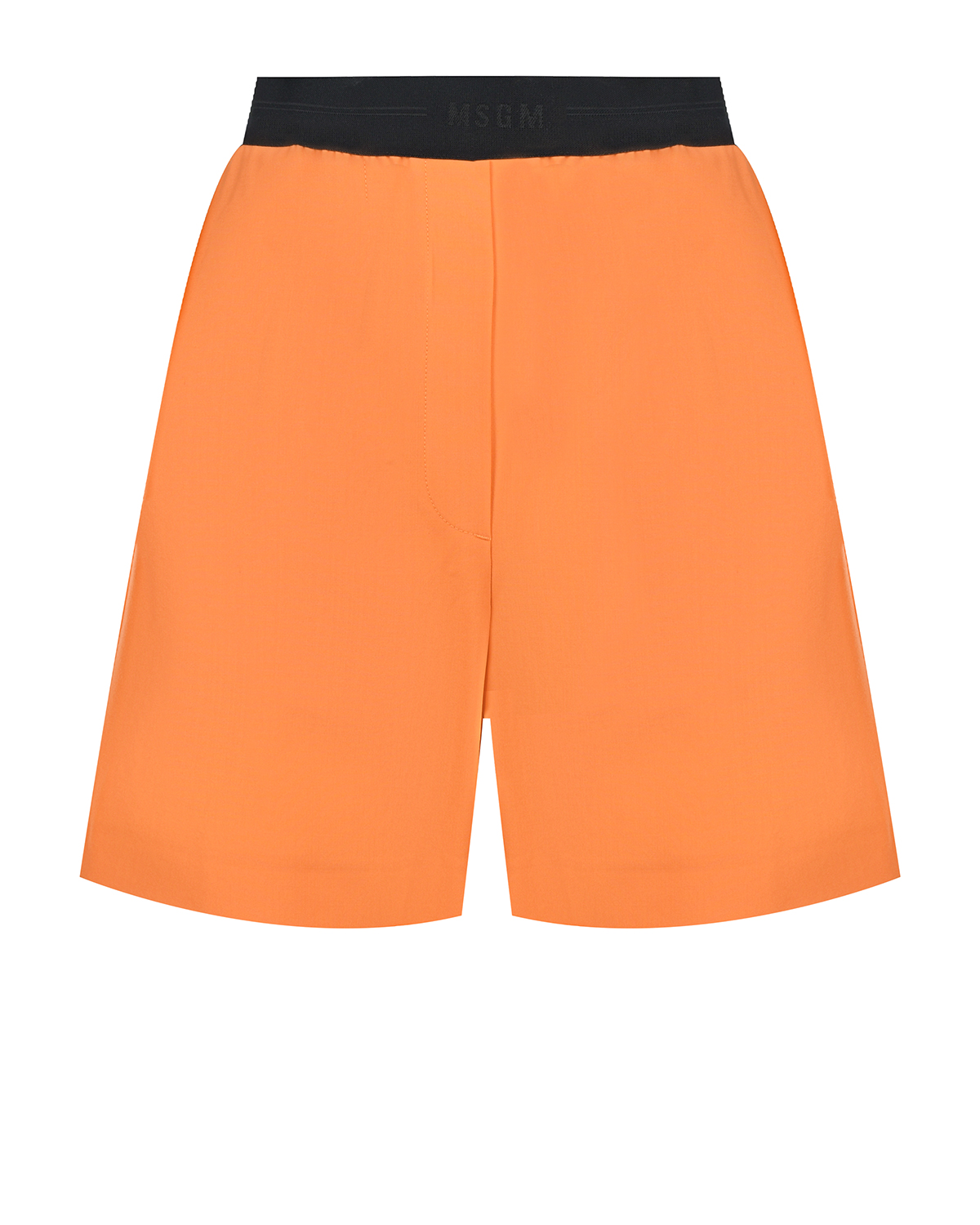 Оранжевые шорты с поясом на резинке MSGM