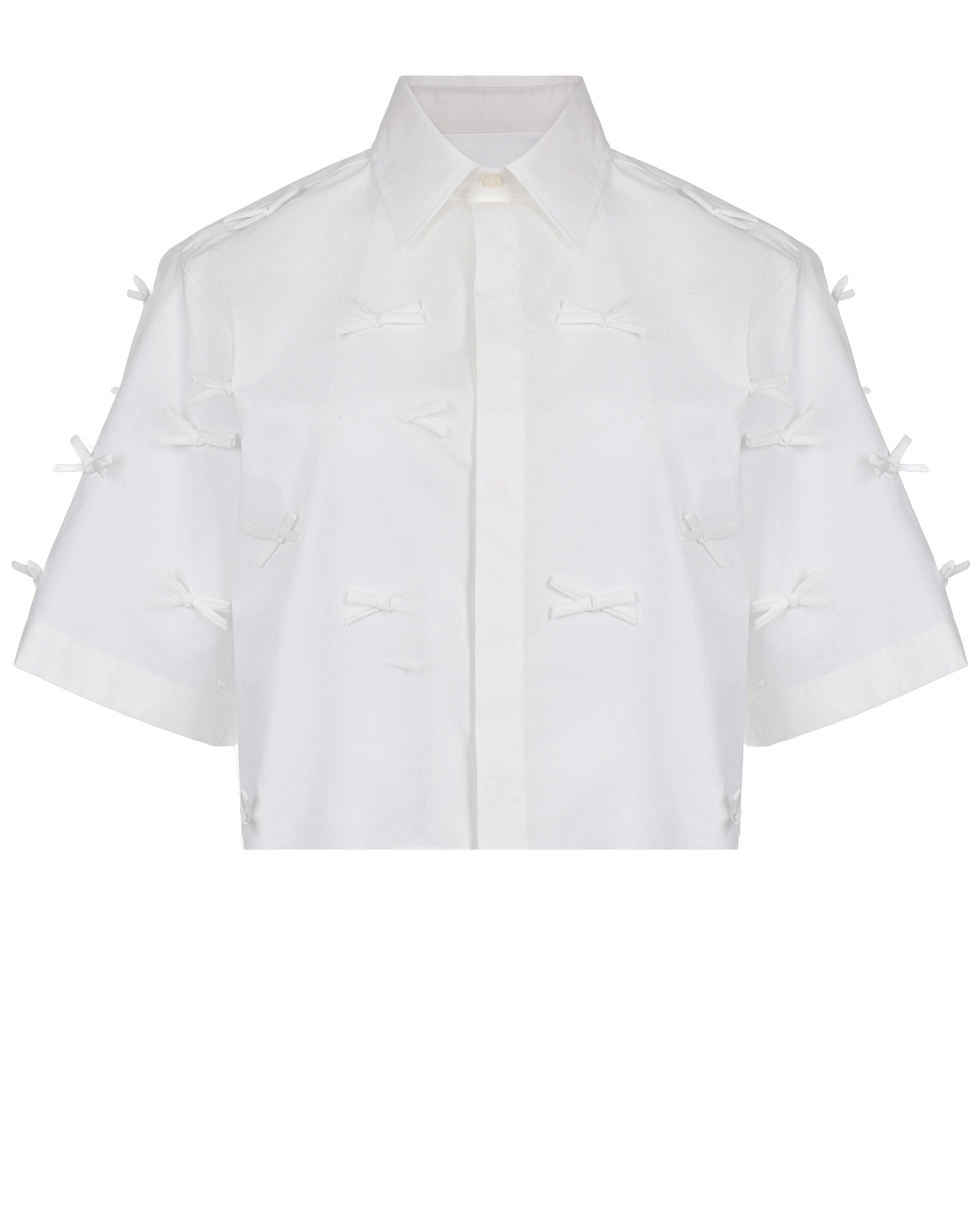 Белая рубашка с бантами MSGM, размер 40, цвет белый - фото 1
