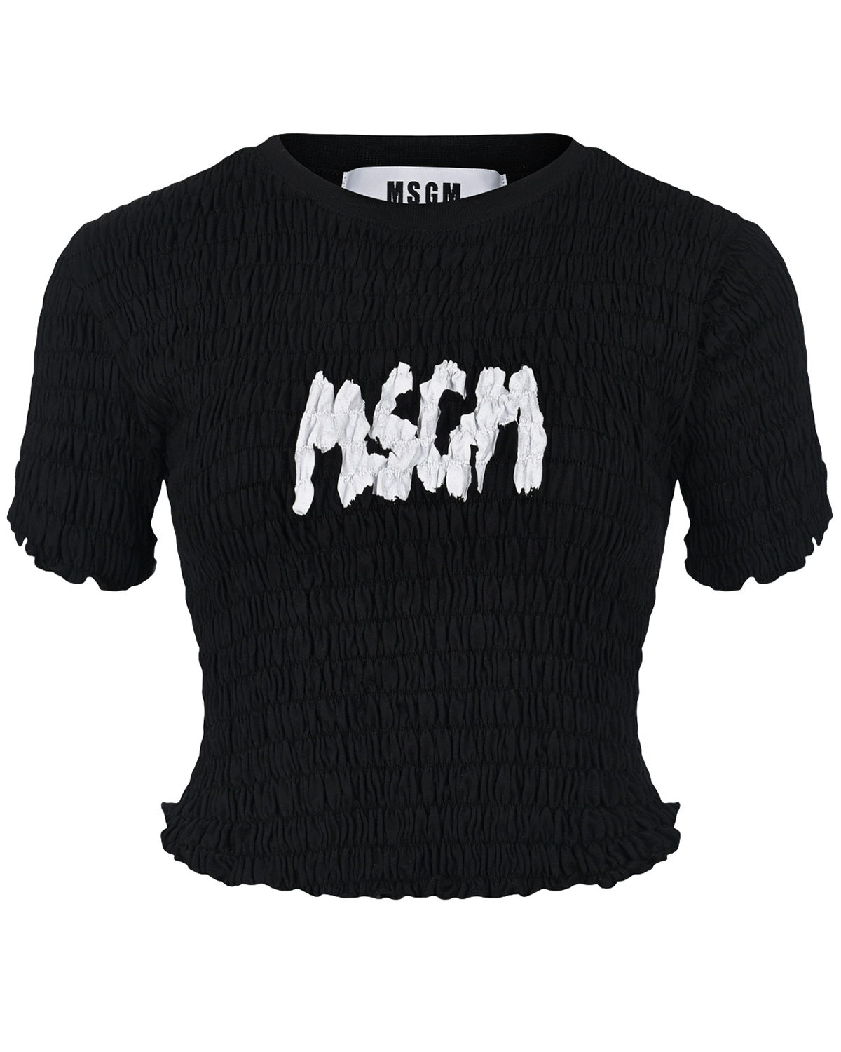 Черный топ с лого MSGM