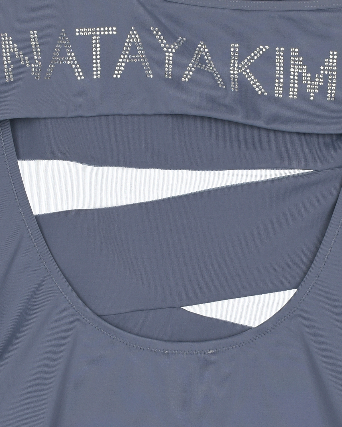 Серый купальник с вставками из тюля NATAYAKIM детский, размер 42, цвет синий - фото 5