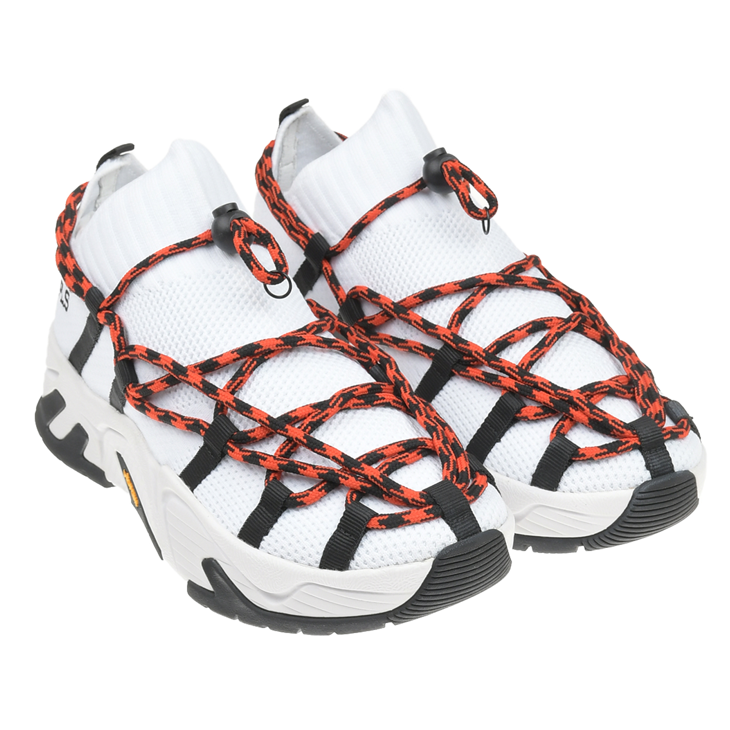 Белые кроссовки с контрастной шнуровкой Philosophy Di Lorenzo Serafini, размер 38, цвет белый
