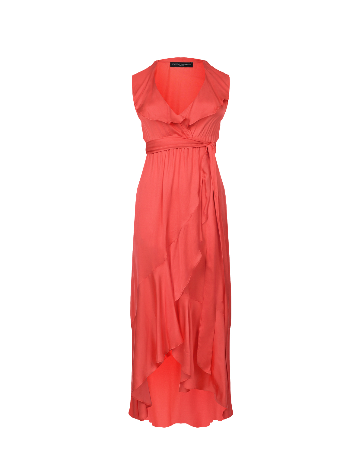 Красное платье с воланом Pietro Brunelli платье малинового а с функцией для кормления pietro brunelli