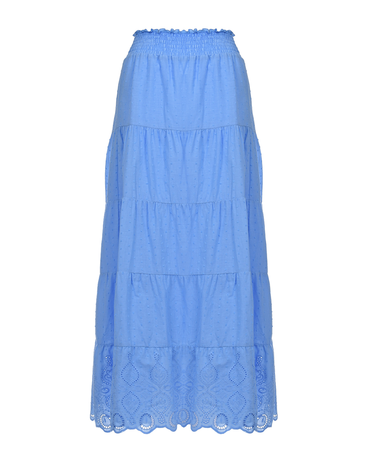 Голубая юбка с поясом на резинке Pietro Brunelli синяя юбка с растительным принтом pietro brunelli