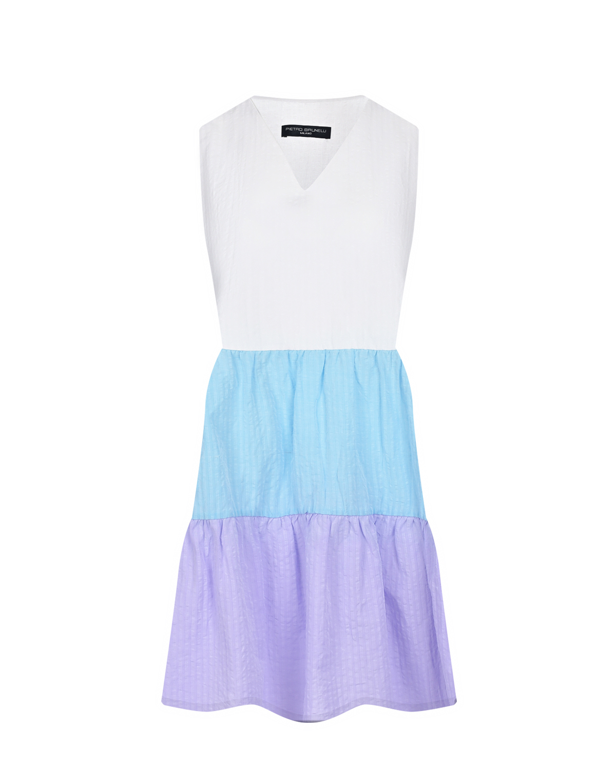 Платье в стиле color block Pietro Brunelli белая футболка в синюю полоску pietro brunelli