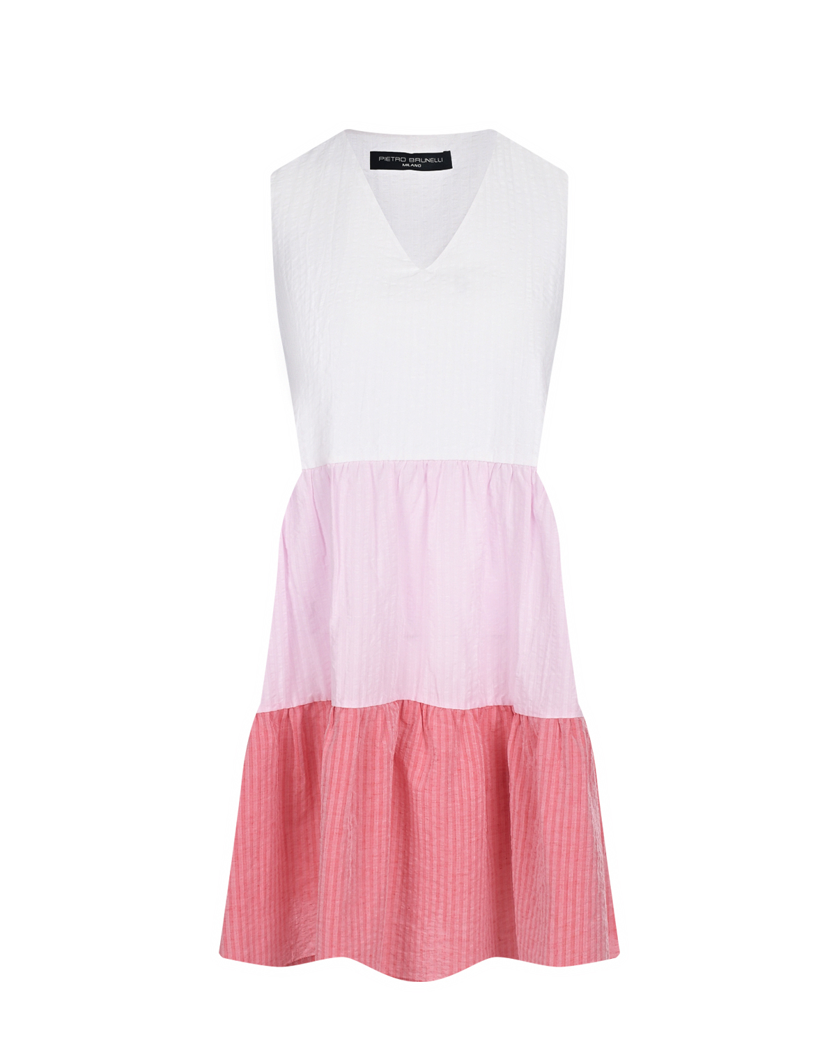 Платье в стиле color block Pietro Brunelli, размер 44, цвет розовый