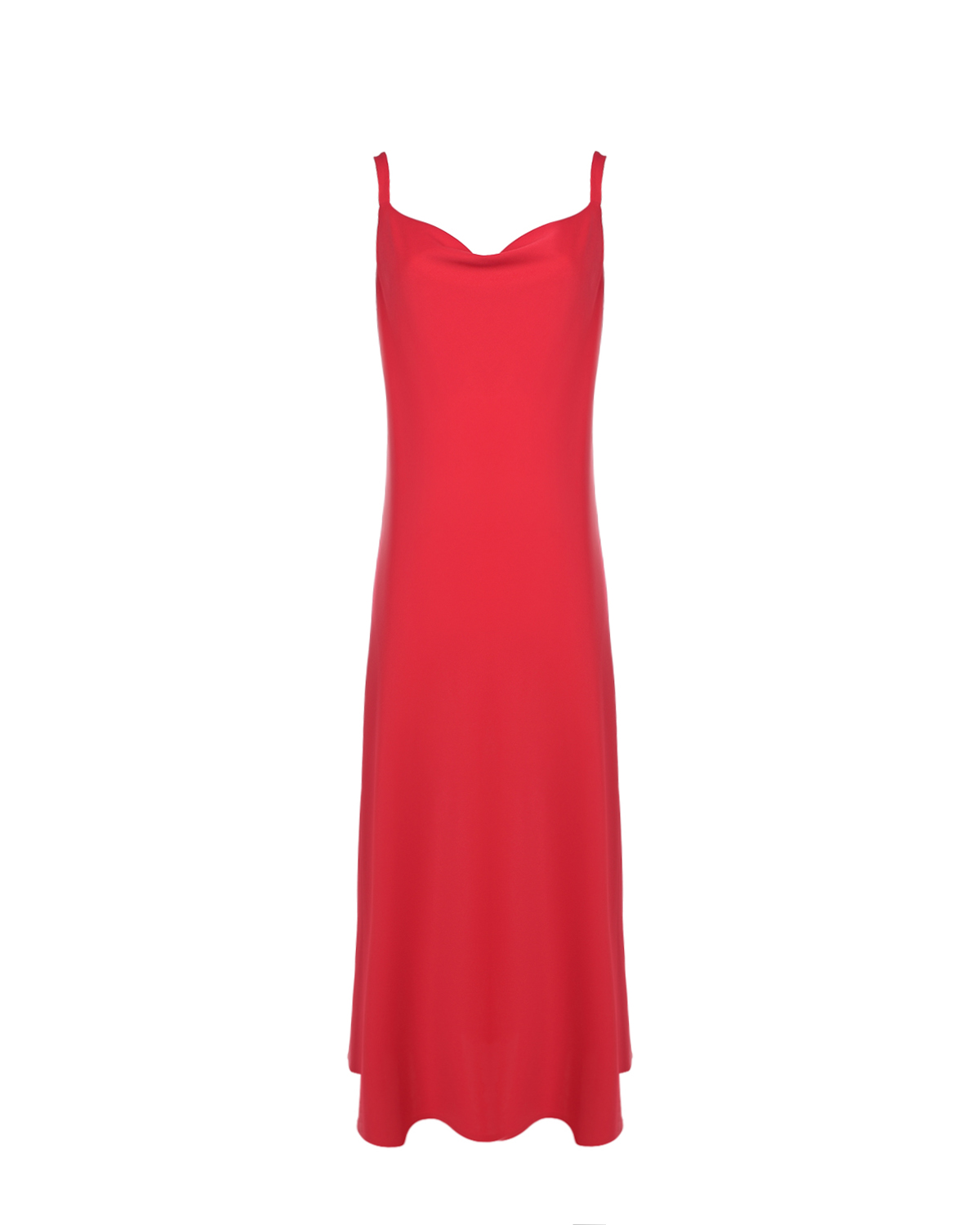 Платье красного цвета Pietro Brunelli юбка миди красного а с драпировкой