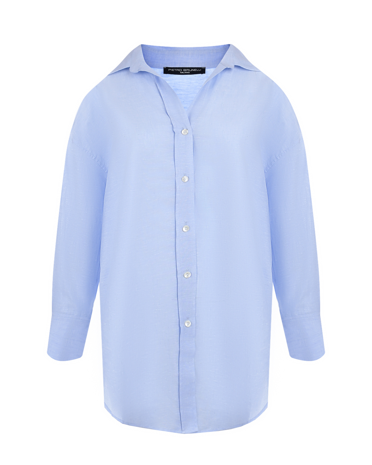 Голубая рубашка oversize Pietro Brunelli, размер 40, цвет голубой - фото 1