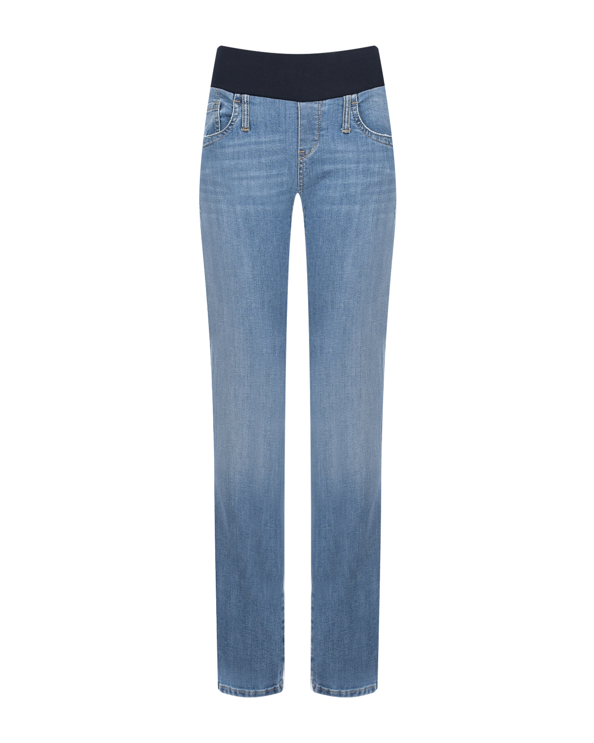 Синие джинсы для беременных на высокий рост Pietro Brunelli белая футболка в бежевую полоску pietro brunelli