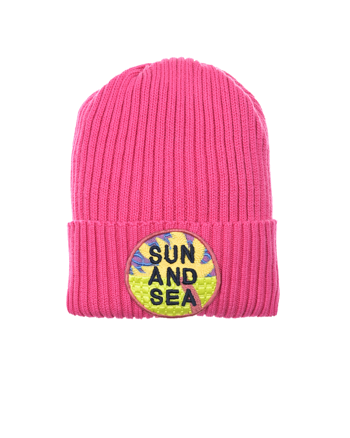 Шапка цвета фуксии с нашивкой "SUN & SEA" Regina, размер 55 - фото 1