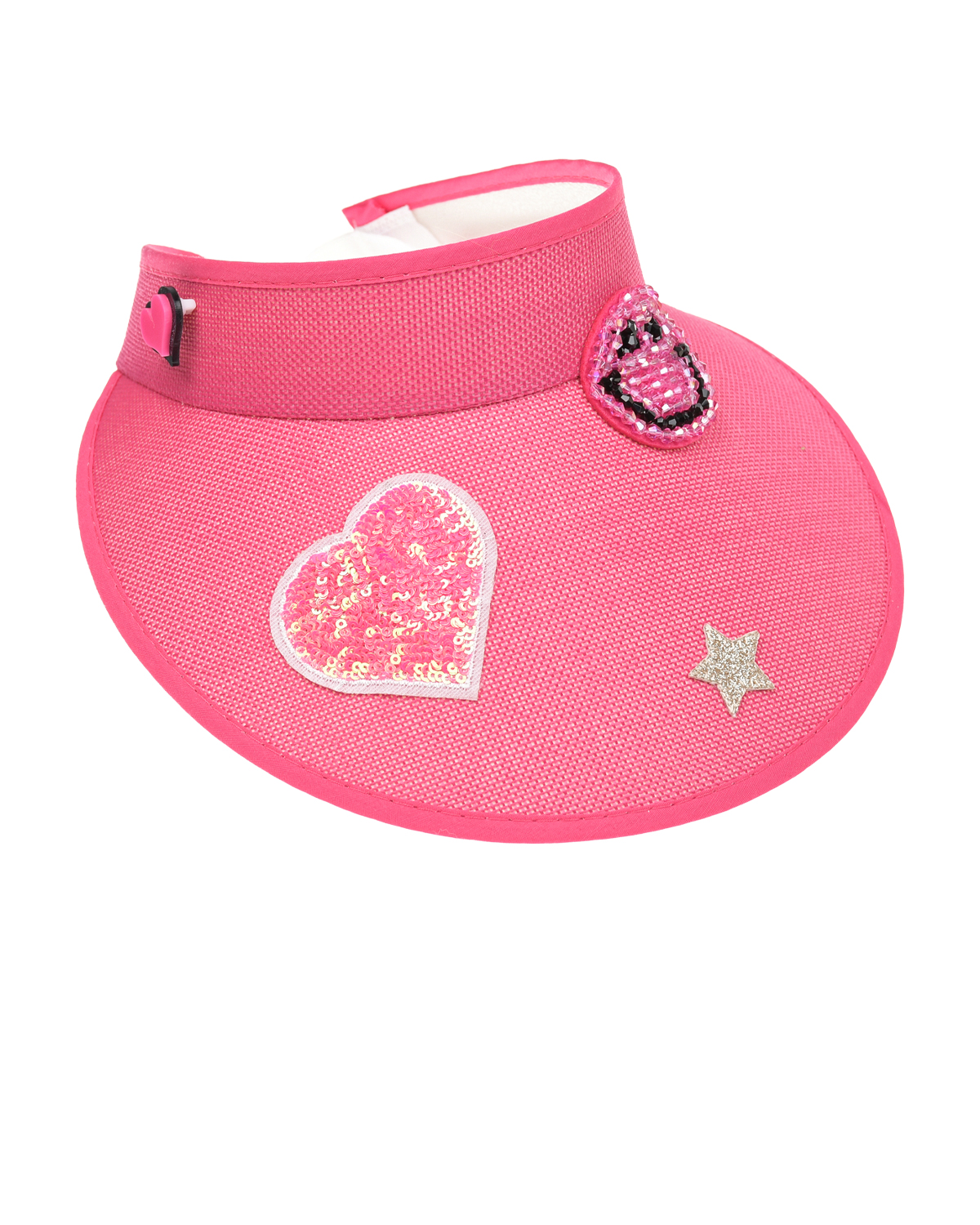 Розовый козырек с сердцем из пайеток Regina шапка с игрушкой розовый мишка серая regina