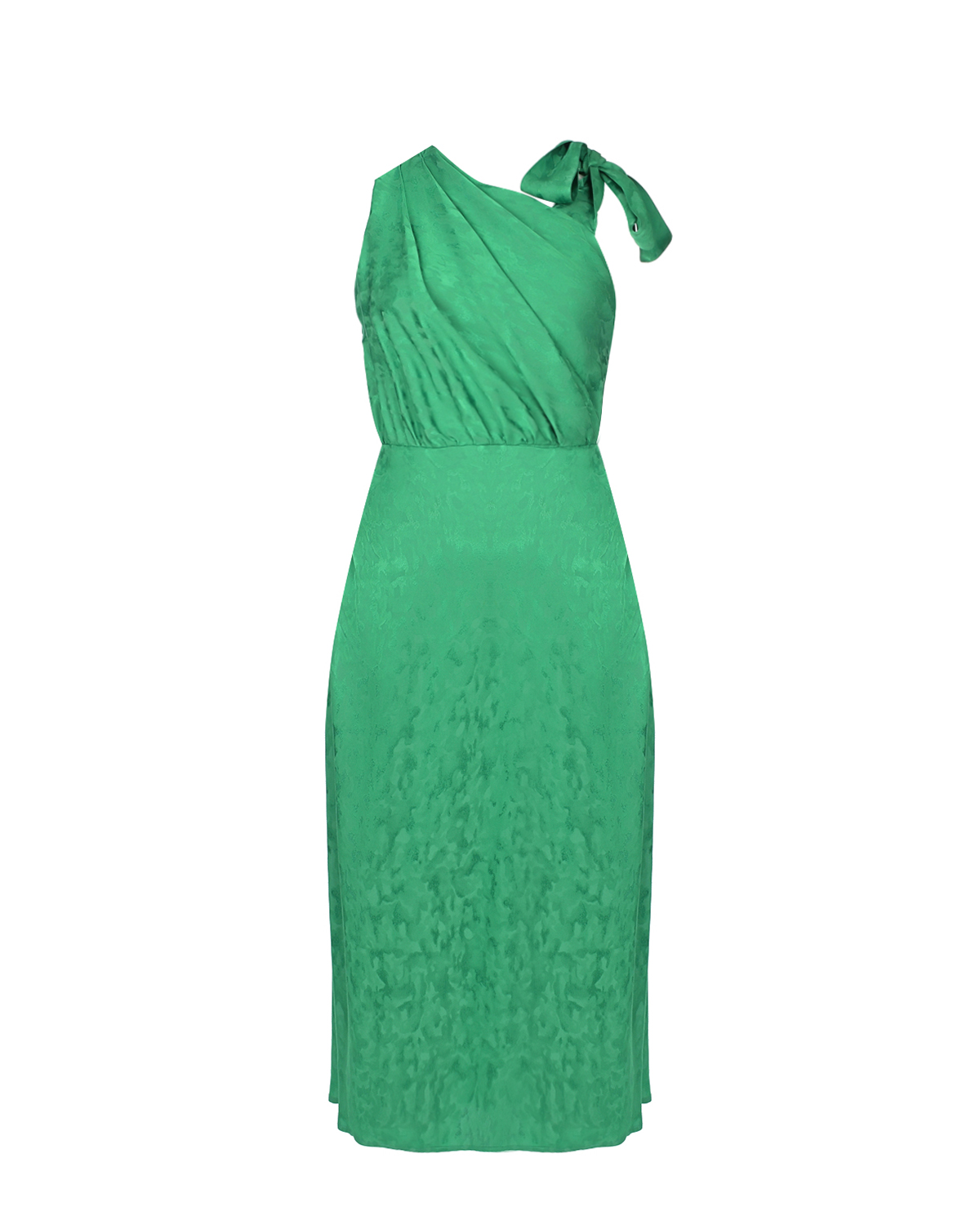 Зеленое платье с драпировкой MSGM