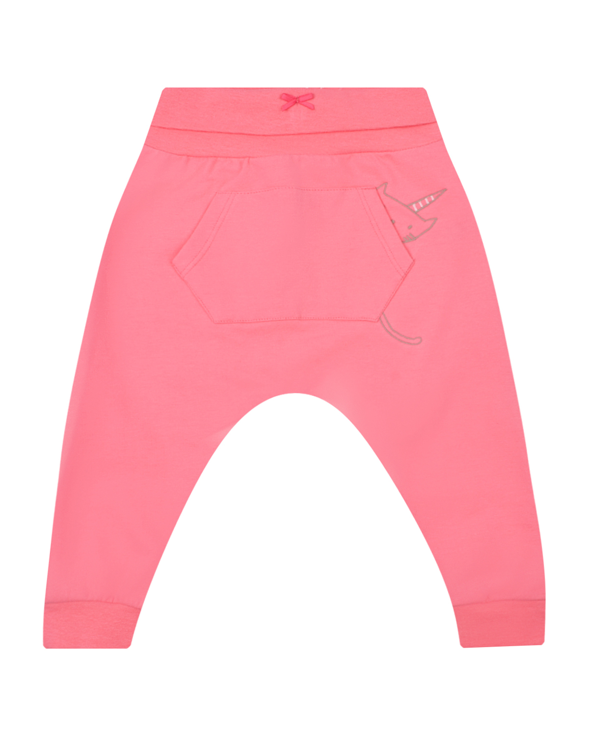 Розовые спортивные брюки с принтом 