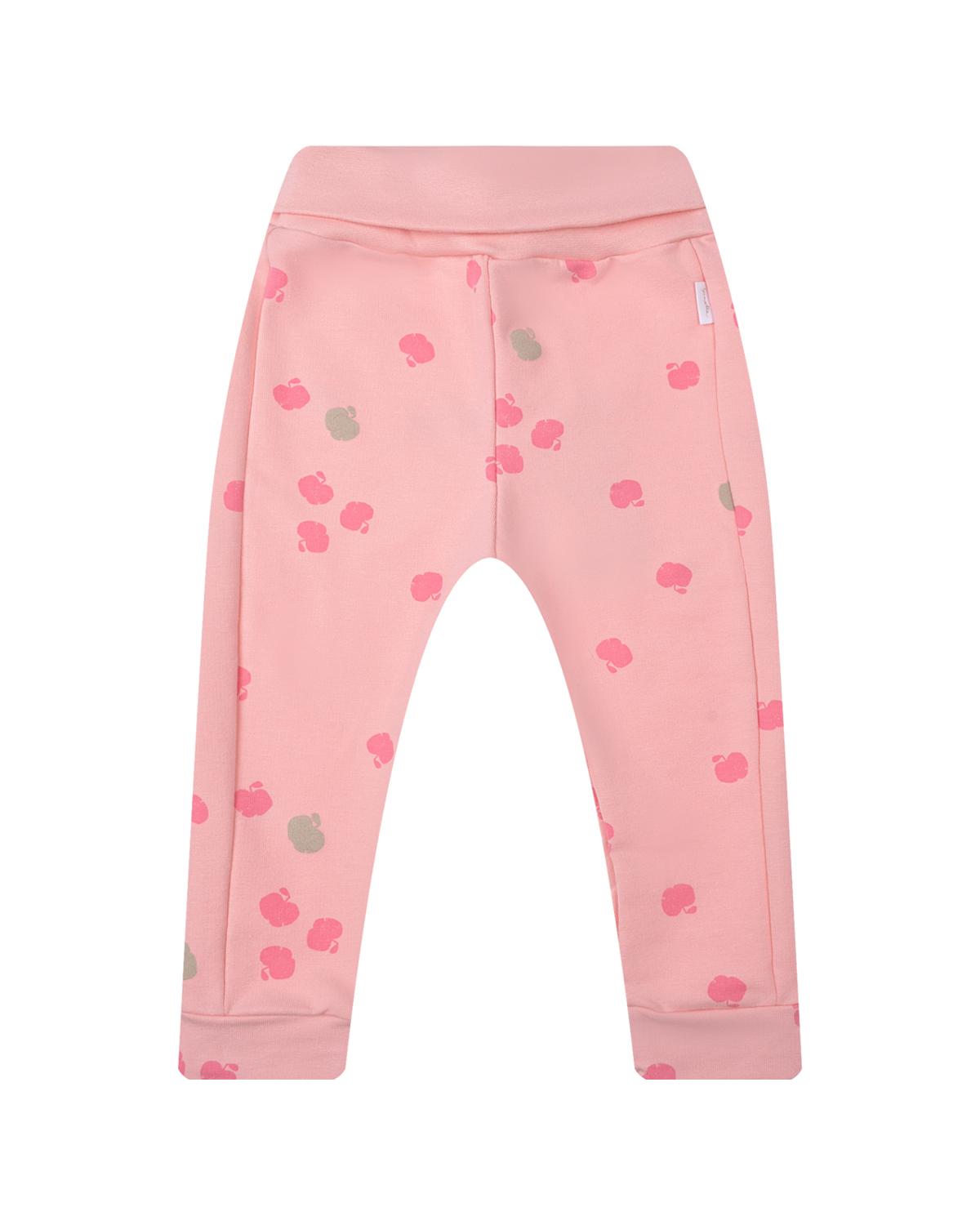 Розовые спортивные брюки с принтом "яблоки" Sanetta Kidswear