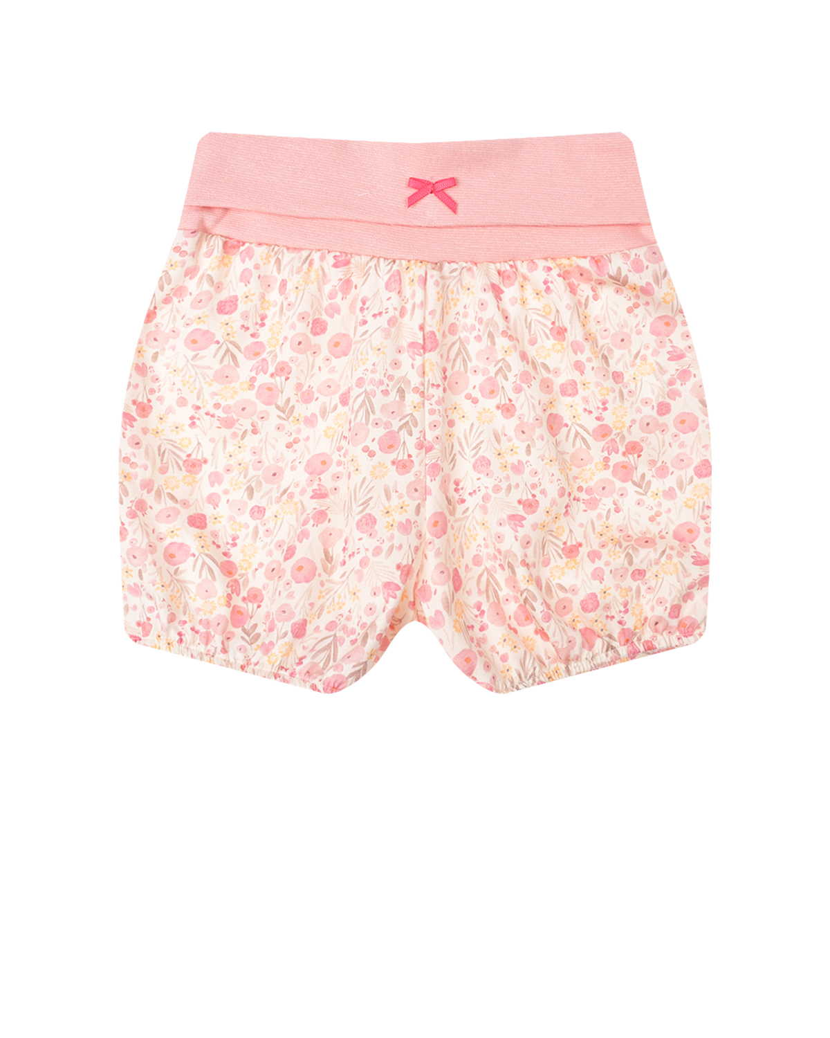 Розовые шорты с цветочным принтом Sanetta Kidswear