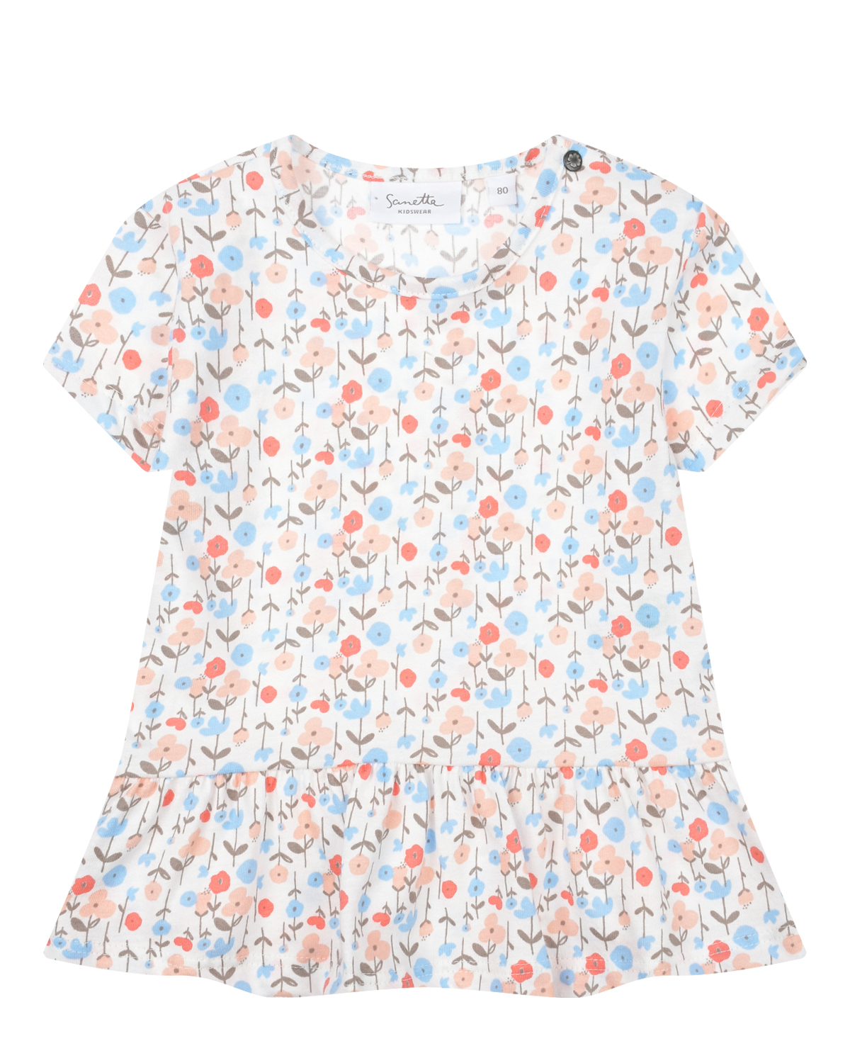 Туника с цветочным принтом Sanetta Kidswear, размер 92 - фото 1
