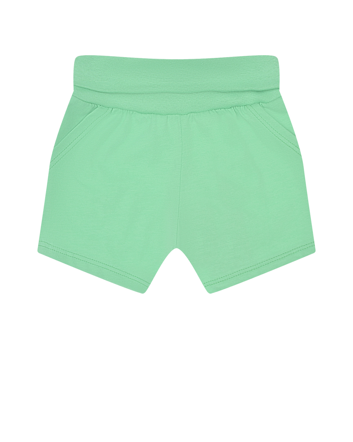 Зеленые трикотажные шорты Sanetta Kidswear