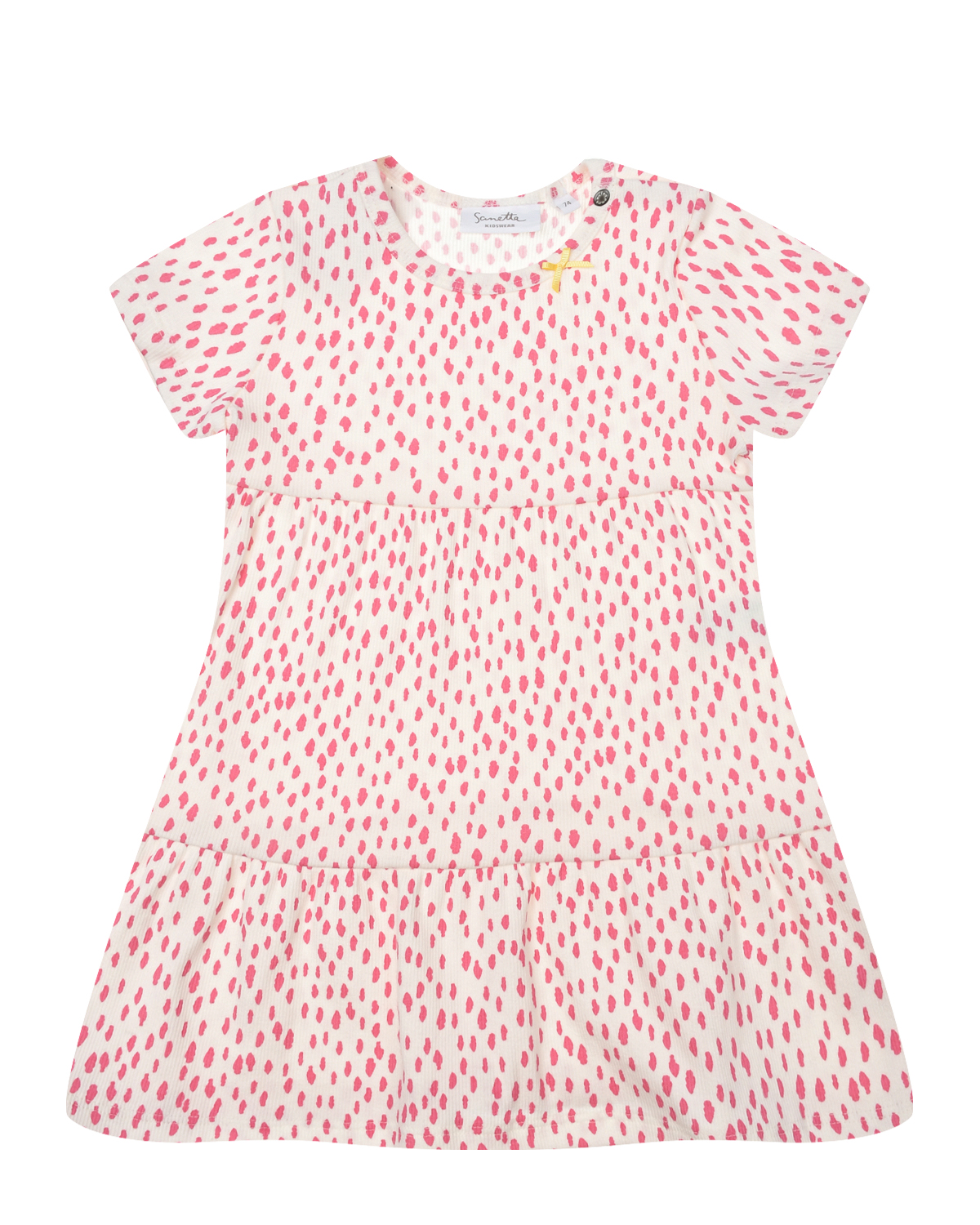 Платье в крапинку Sanetta Kidswear, размер 86, цвет розовый - фото 1
